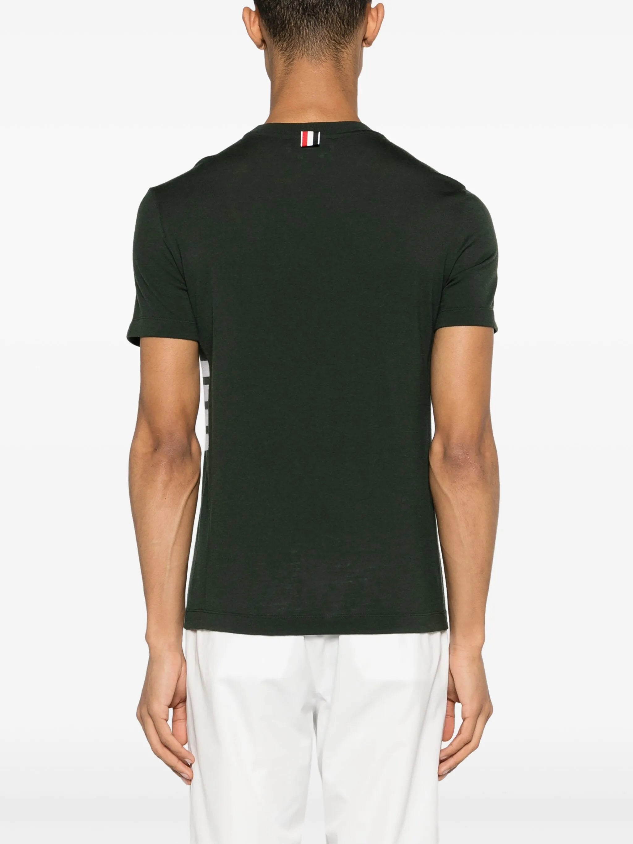 stripe-detailing wool T-shirt