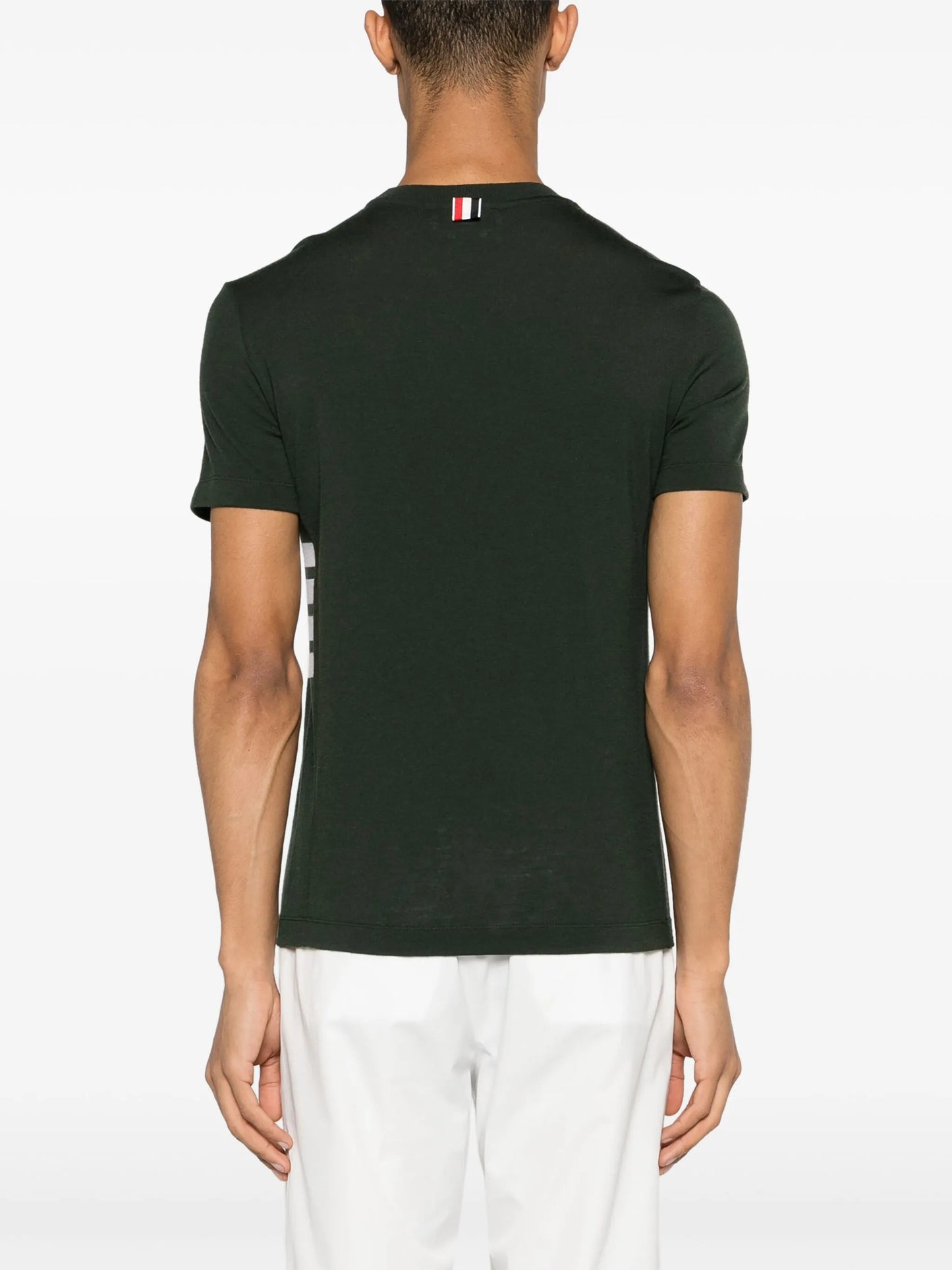 stripe-detailing wool T-shirt