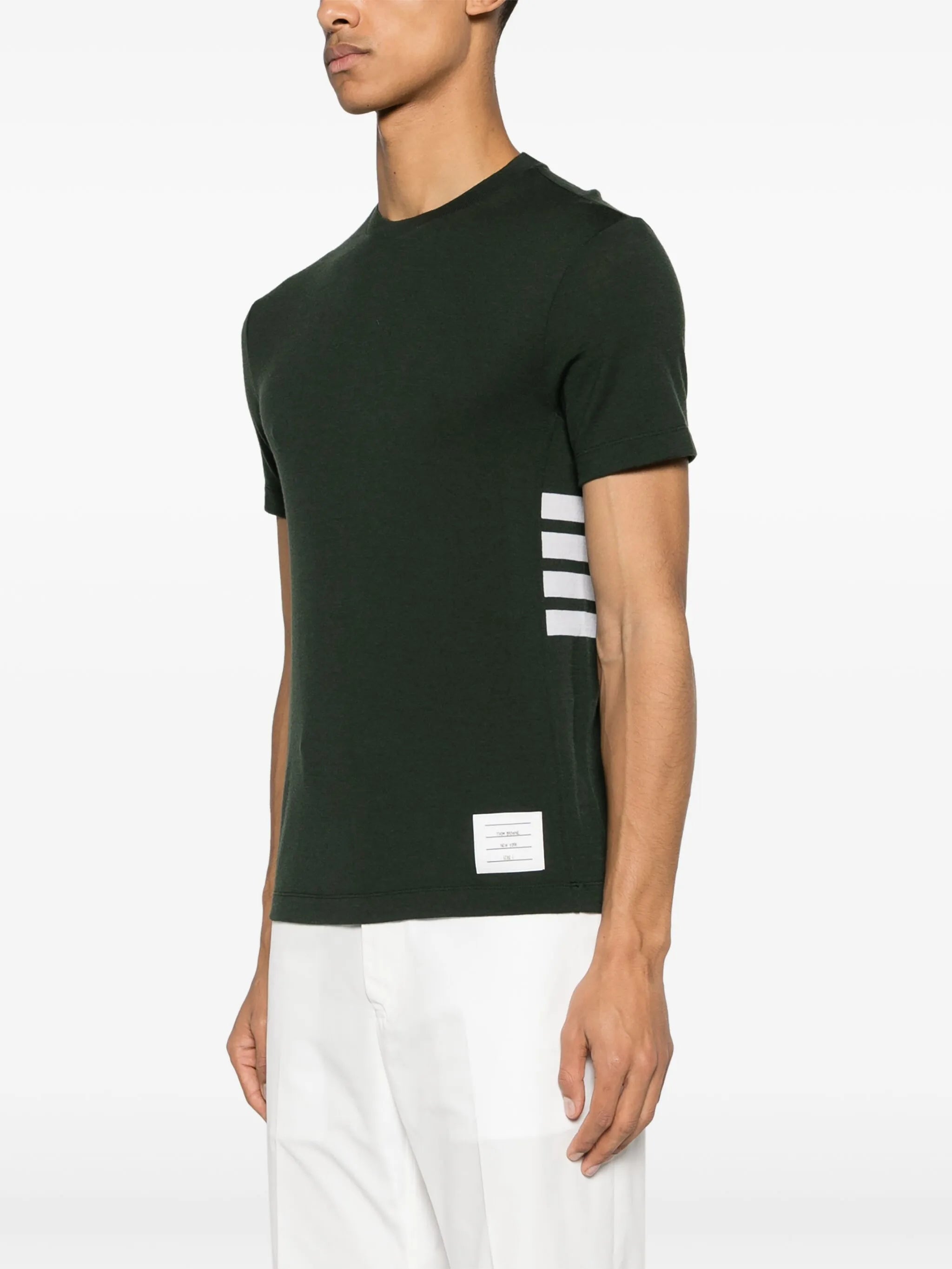 stripe-detailing wool T-shirt