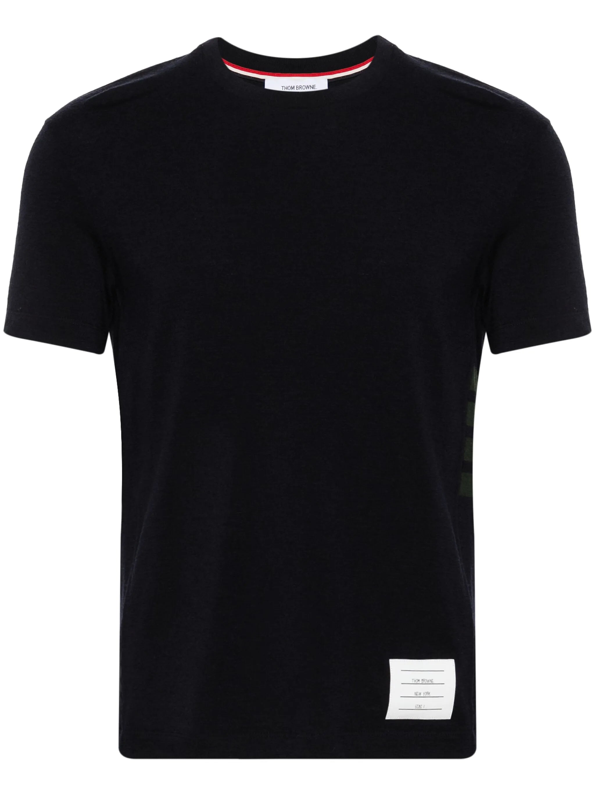 stripe-detailing wool T-shirt