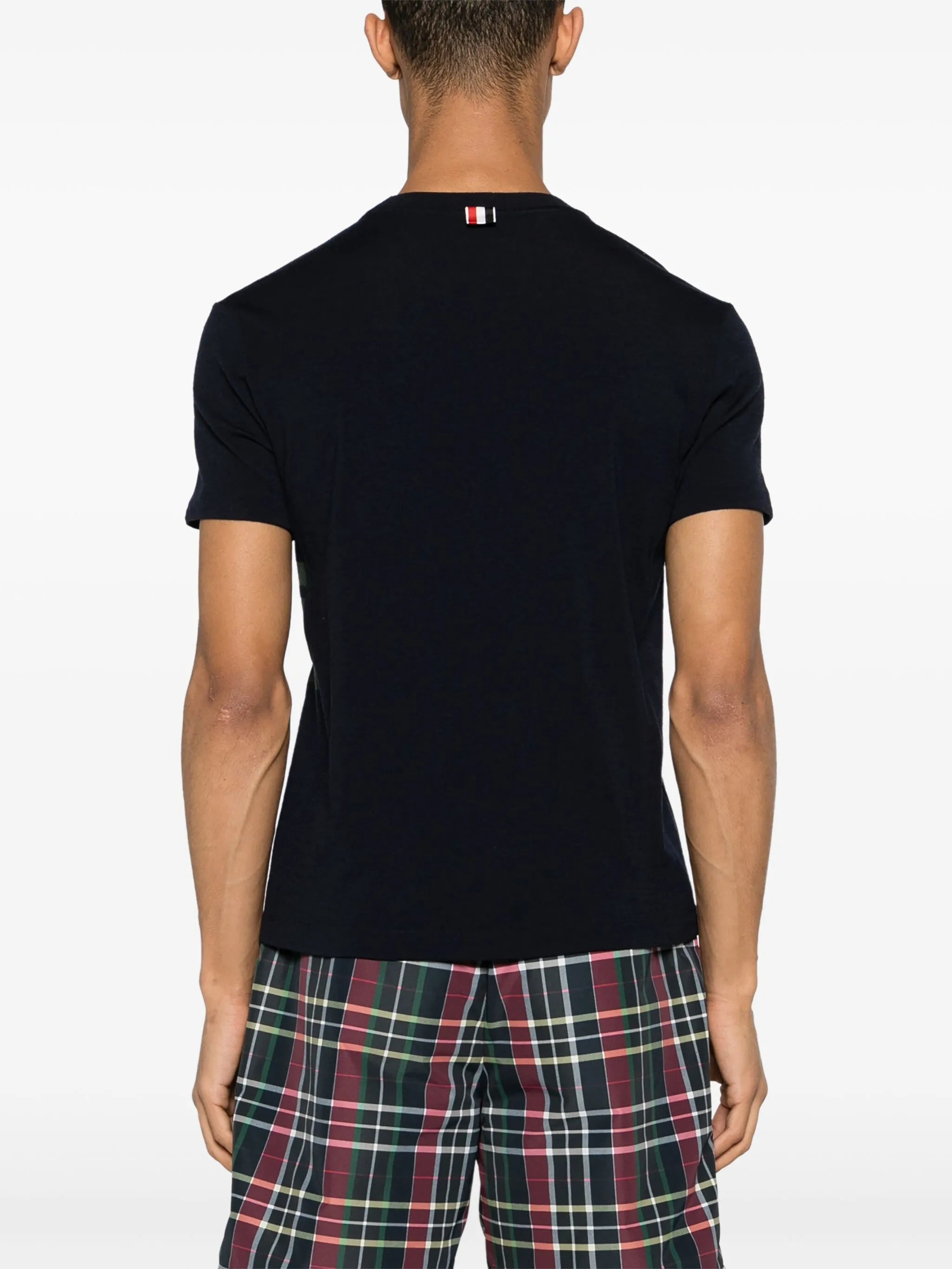 stripe-detailing wool T-shirt