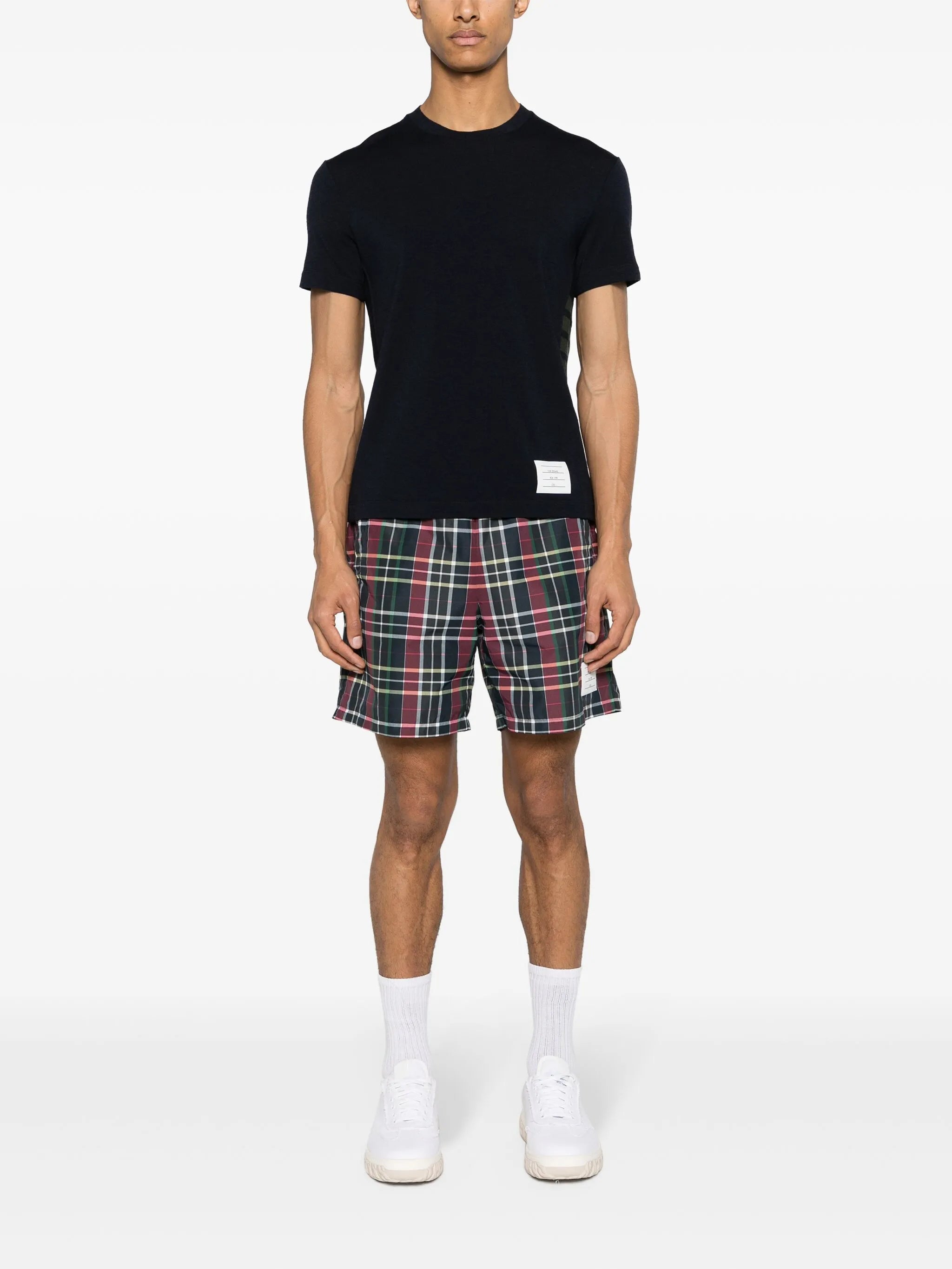 stripe-detailing wool T-shirt