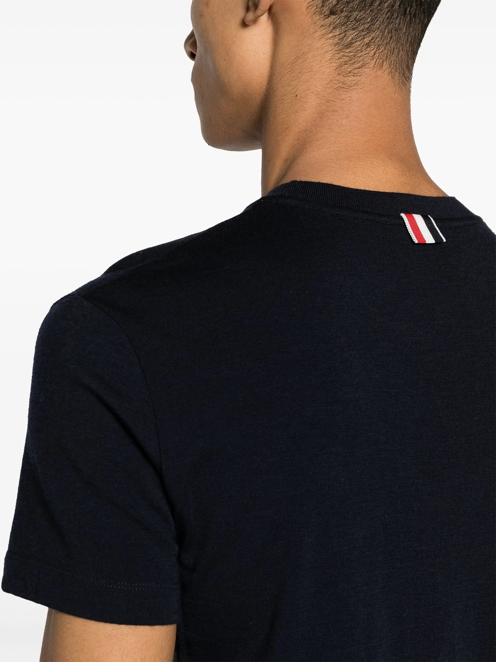 stripe-detailing wool T-shirt
