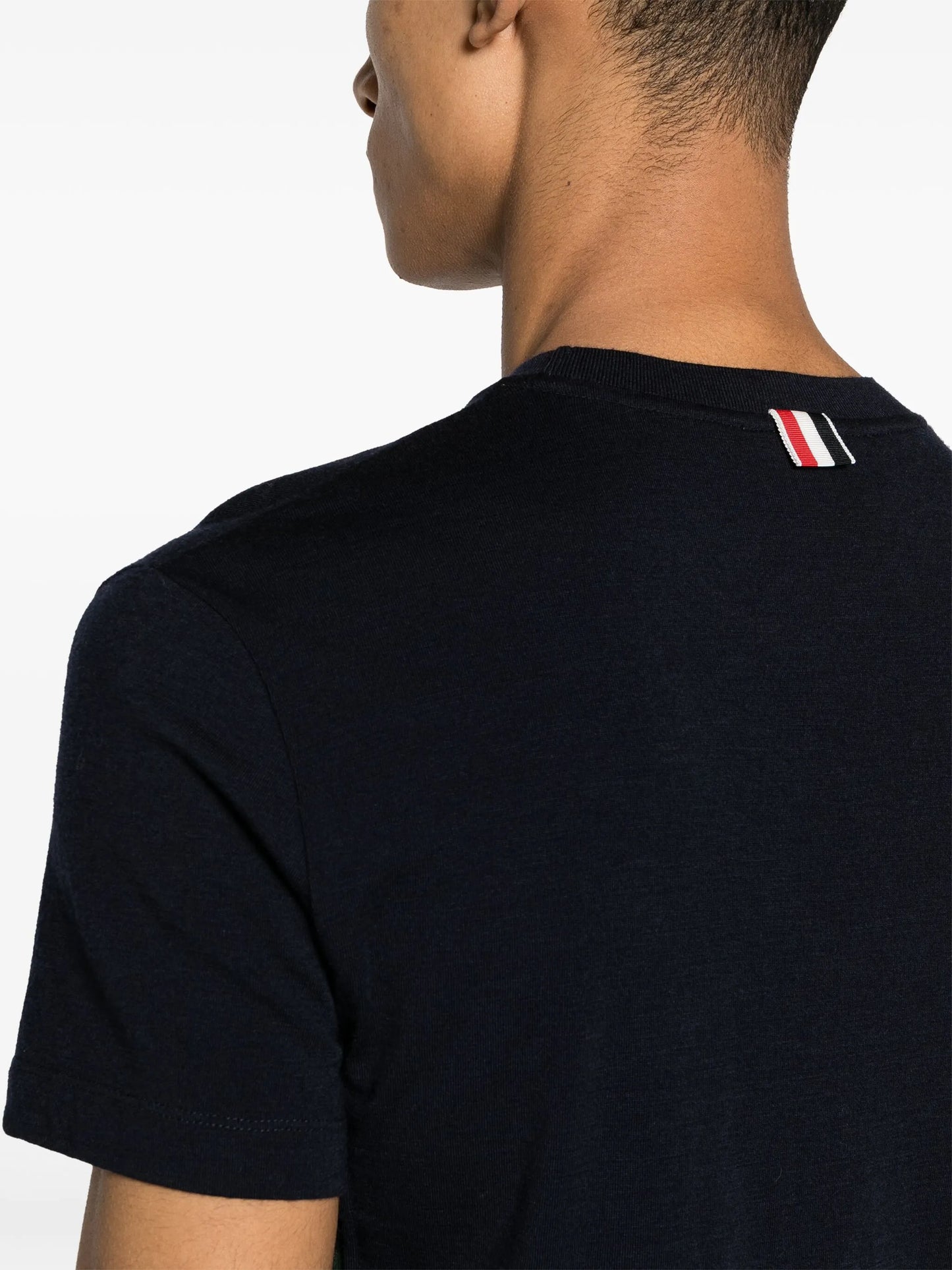 stripe-detailing wool T-shirt