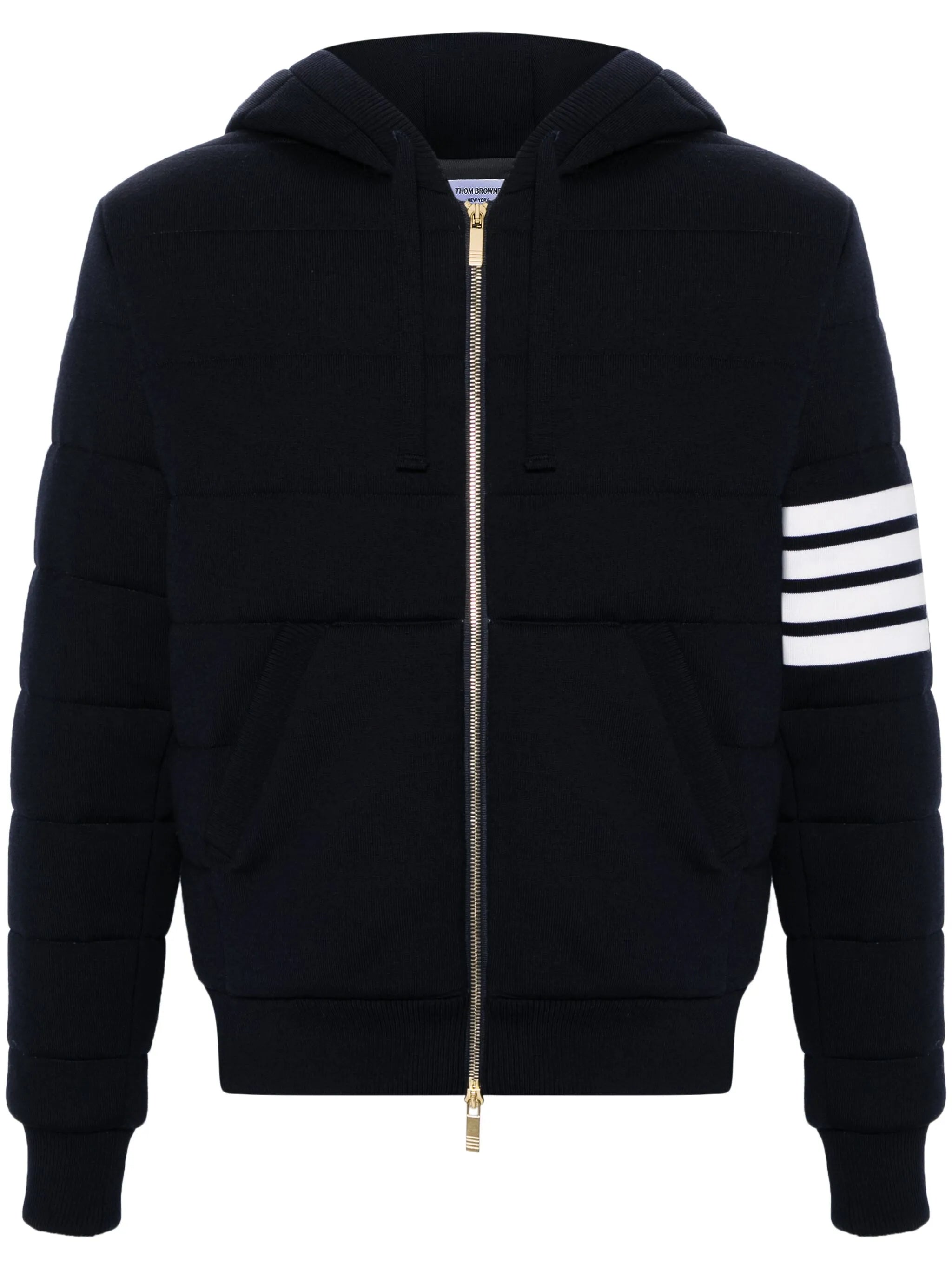 4-Bar stripe hooded jacket