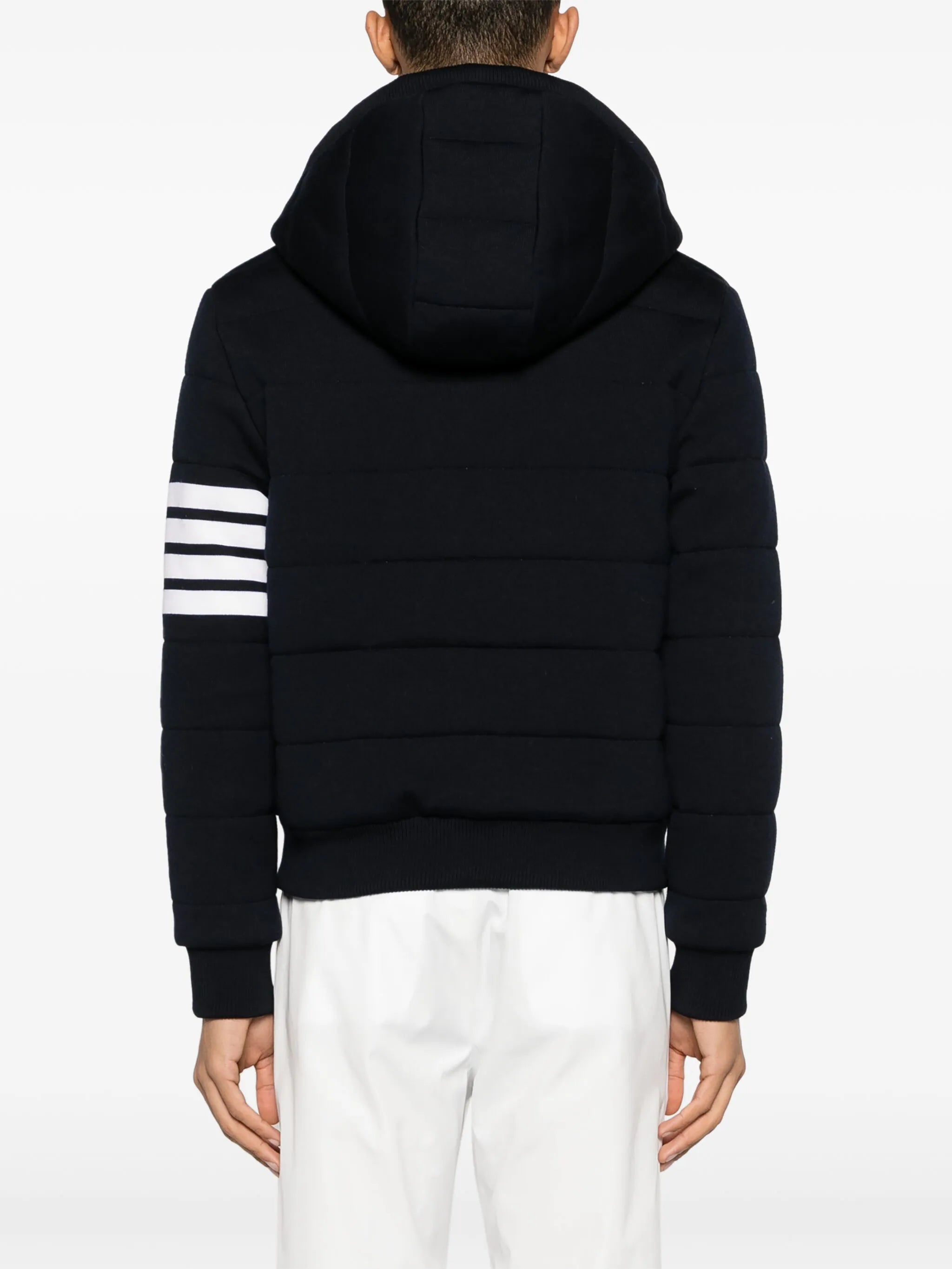 4-Bar stripe hooded jacket