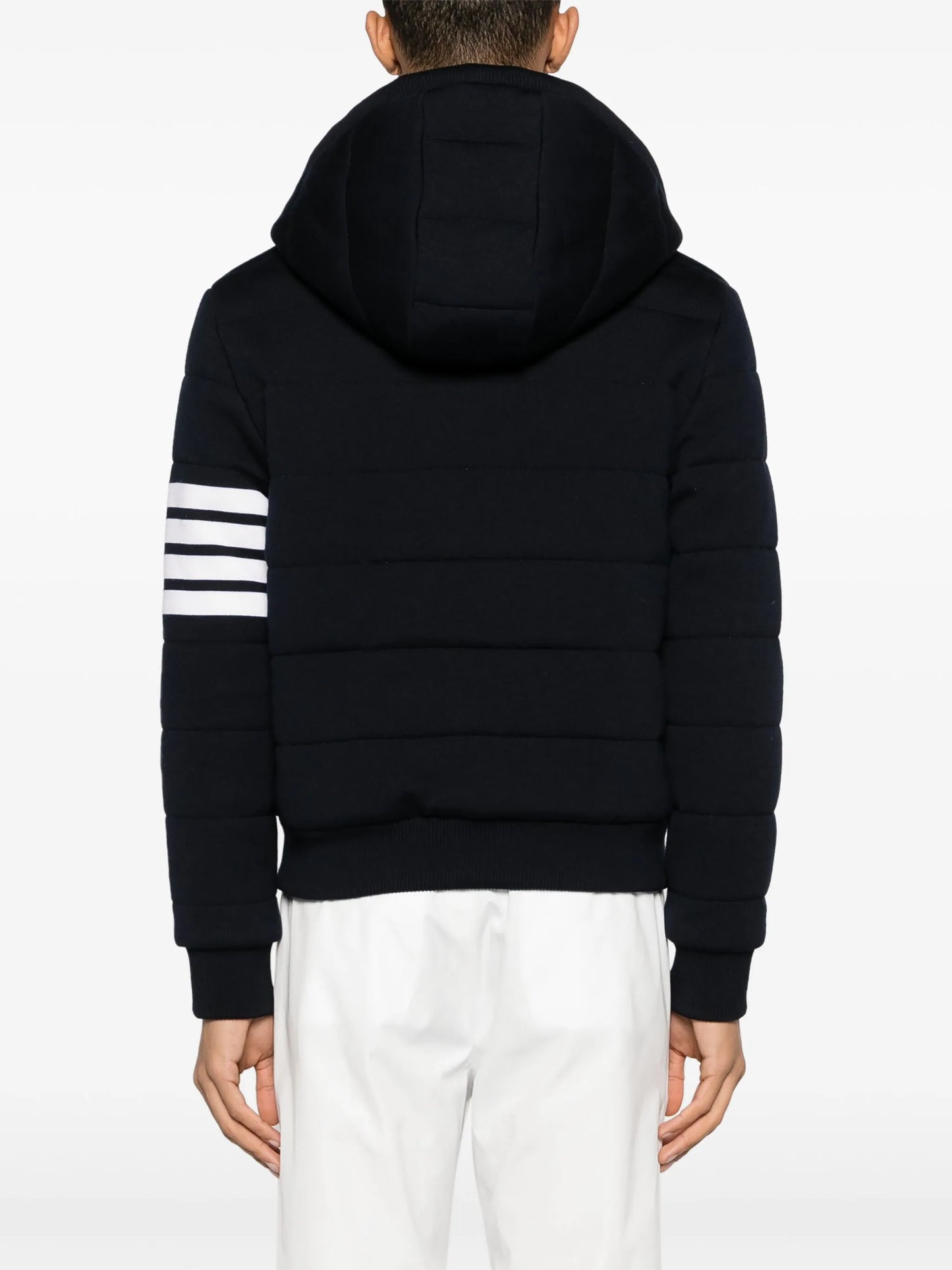 4-Bar stripe hooded jacket