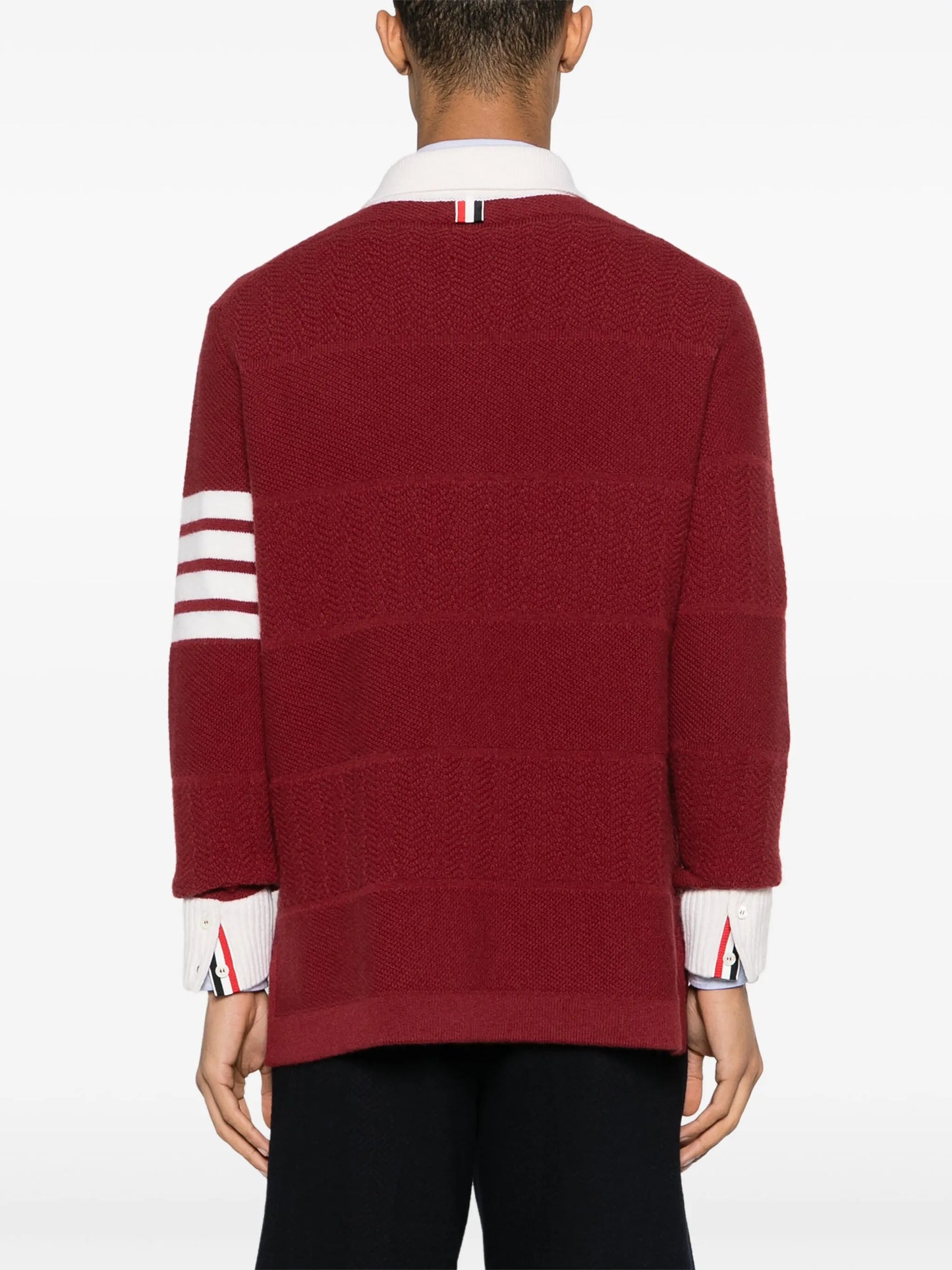 4-Bar virgin wool polo shirt