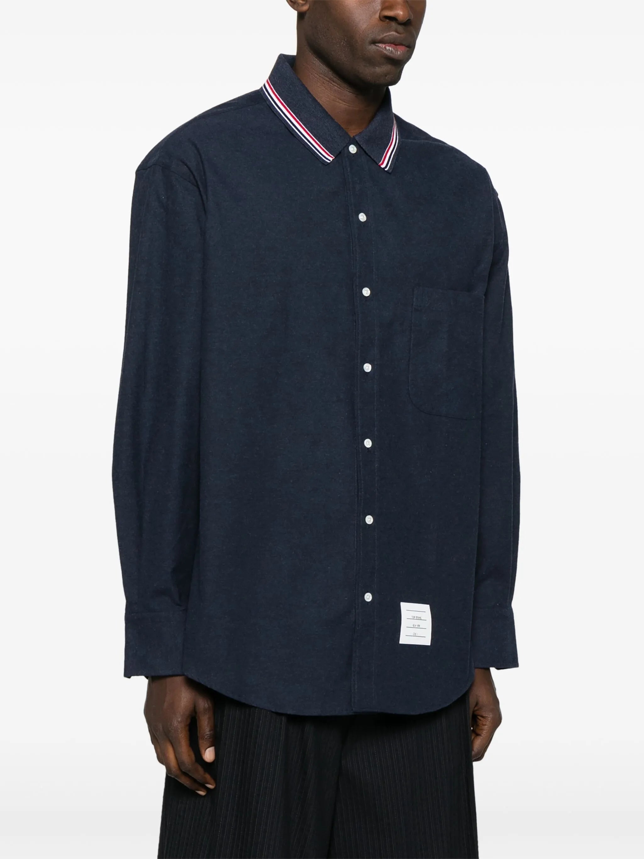 RWB stripe-print flannel shirt