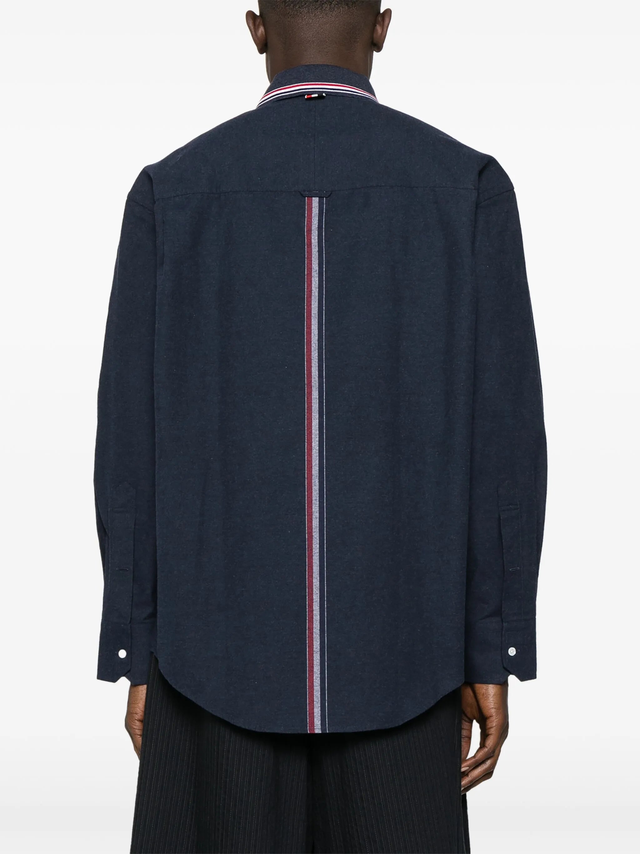 RWB stripe-print flannel shirt