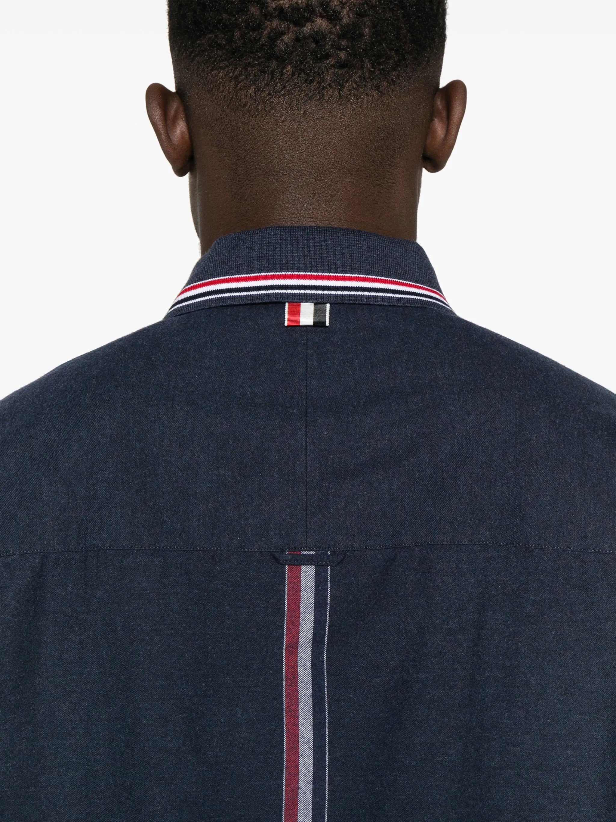 RWB stripe-print flannel shirt