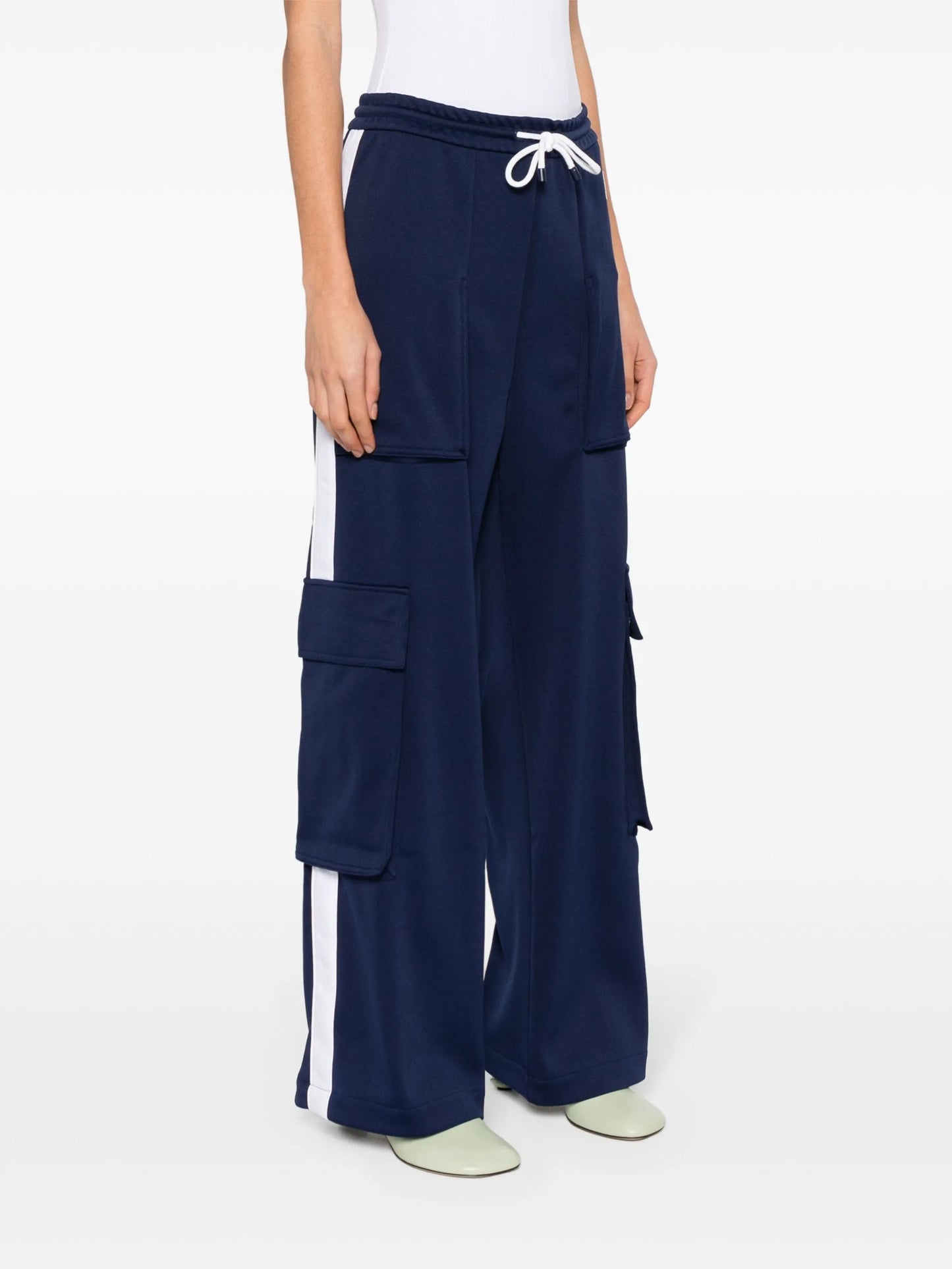 straight-leg cargo track pants