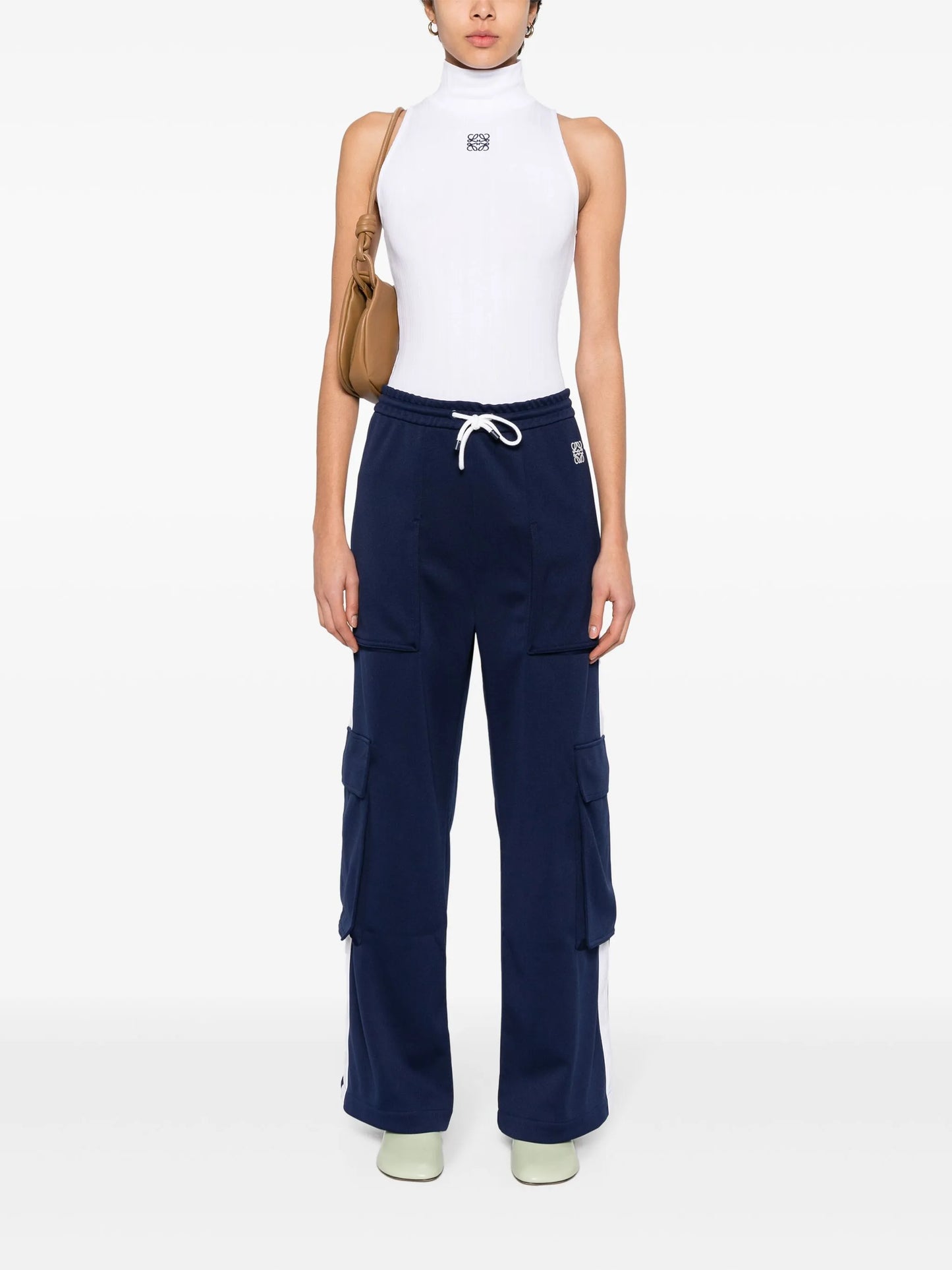 straight-leg cargo track pants