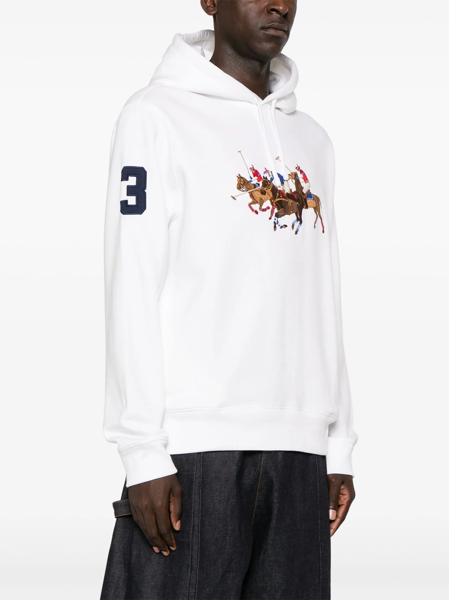 motif-embroidered hoodie