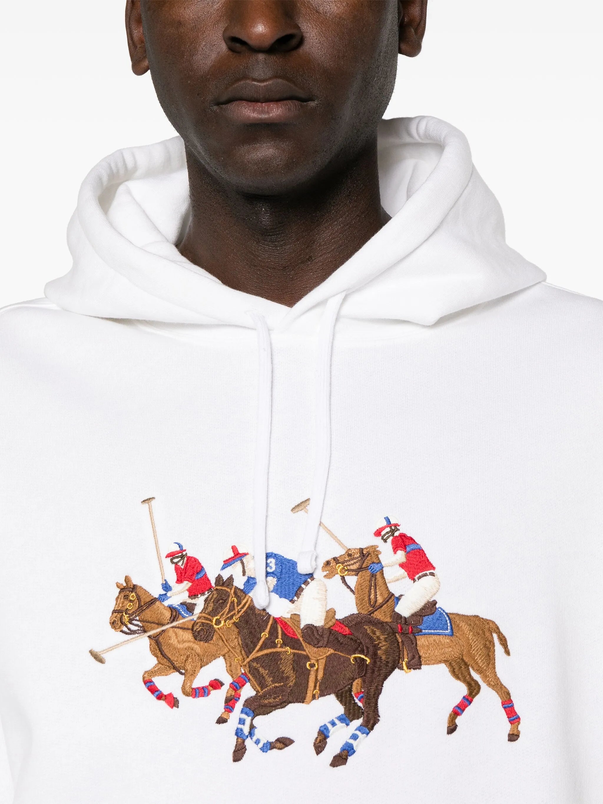 motif-embroidered hoodie