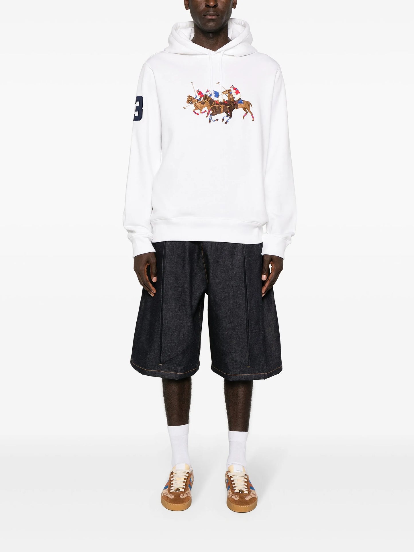 motif-embroidered hoodie