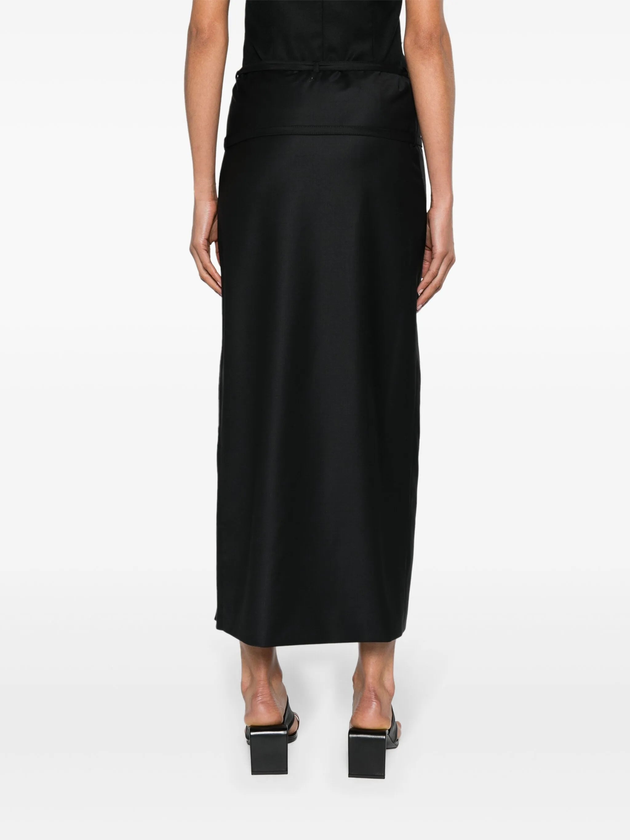 Kura side-slit pencil skirt