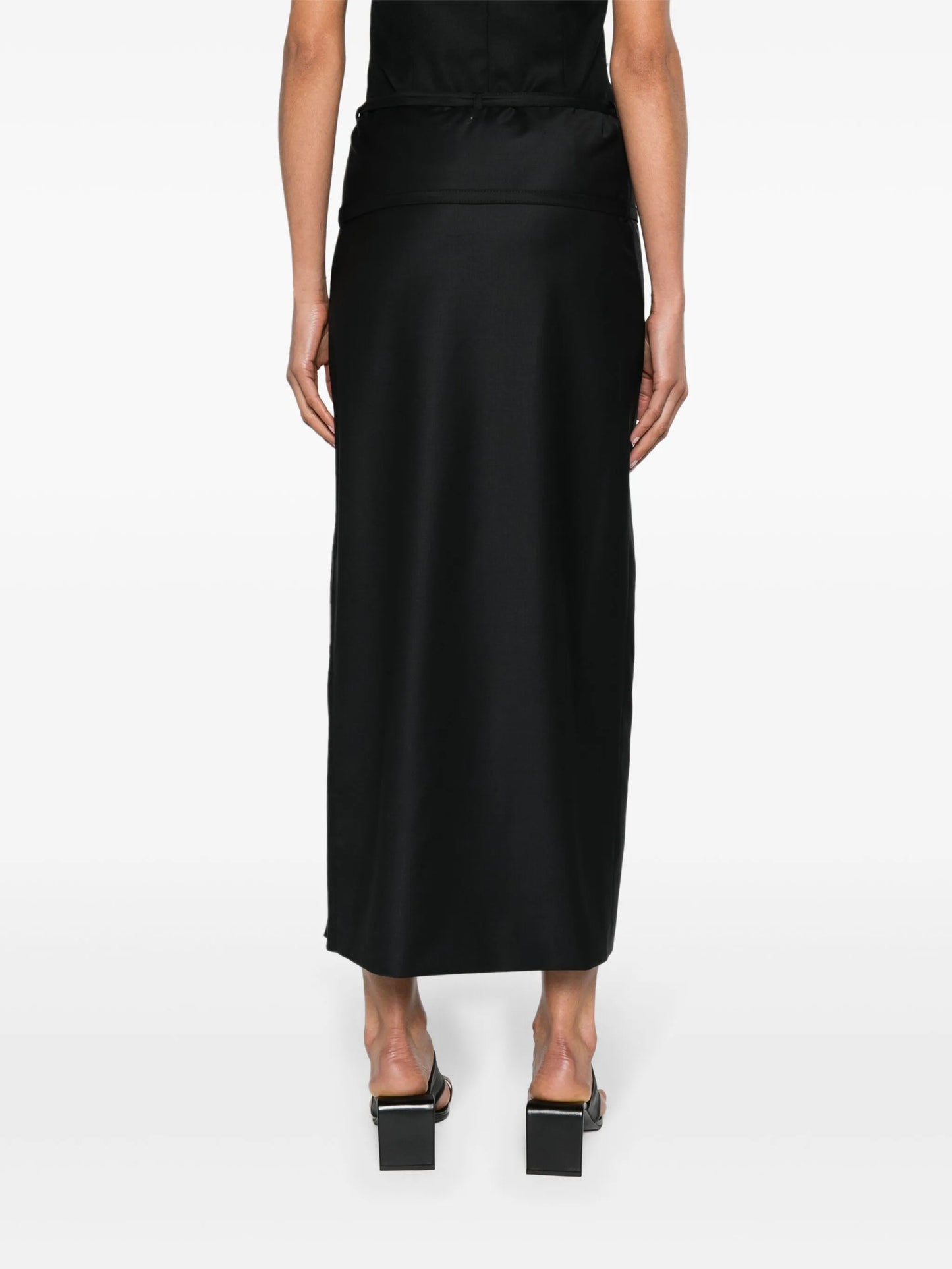 Kura side-slit pencil skirt