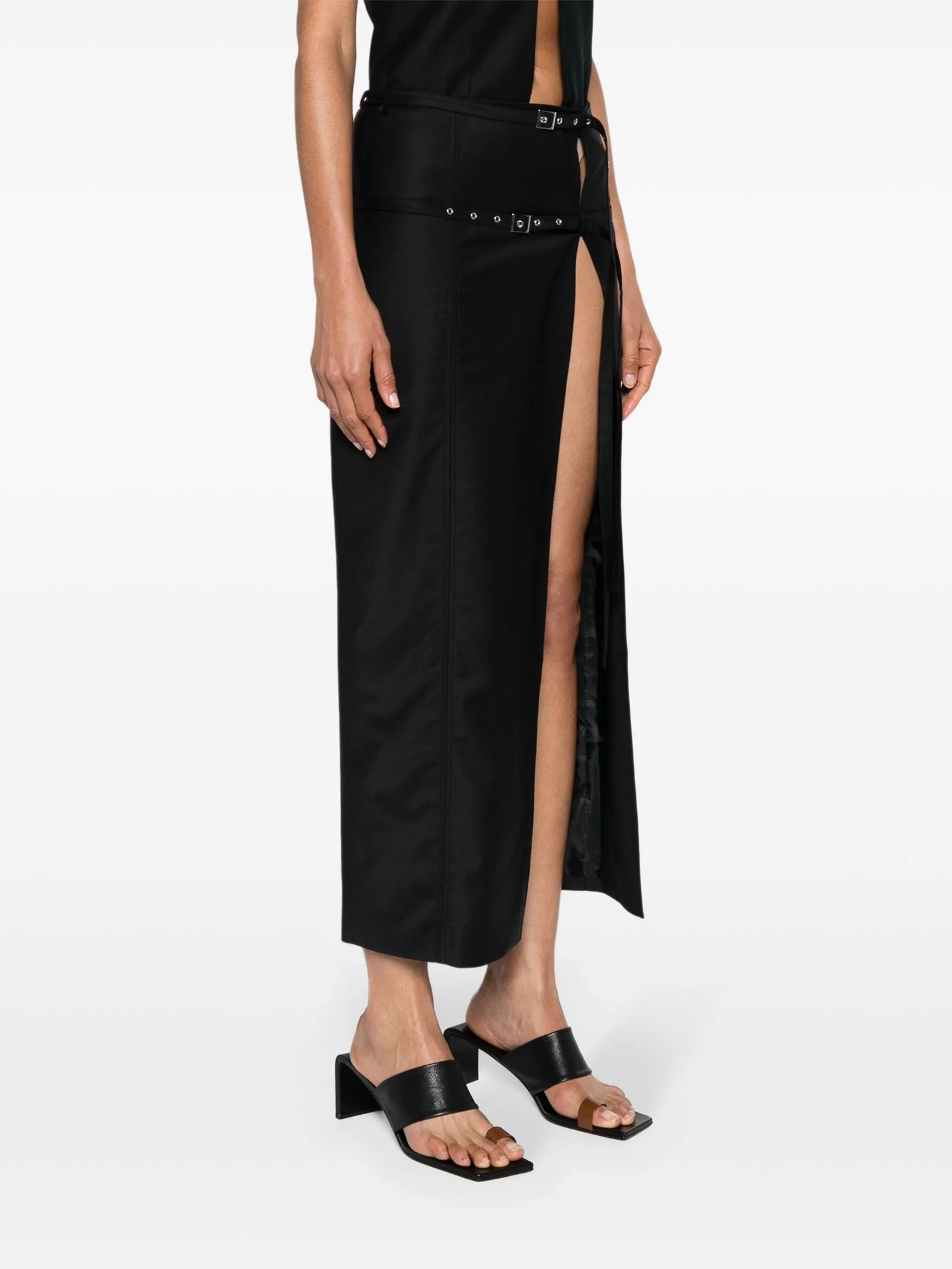Kura side-slit pencil skirt