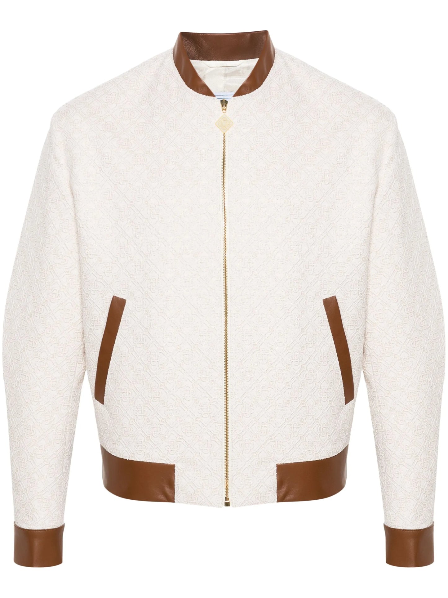 monogram-jacquard bomber jacket