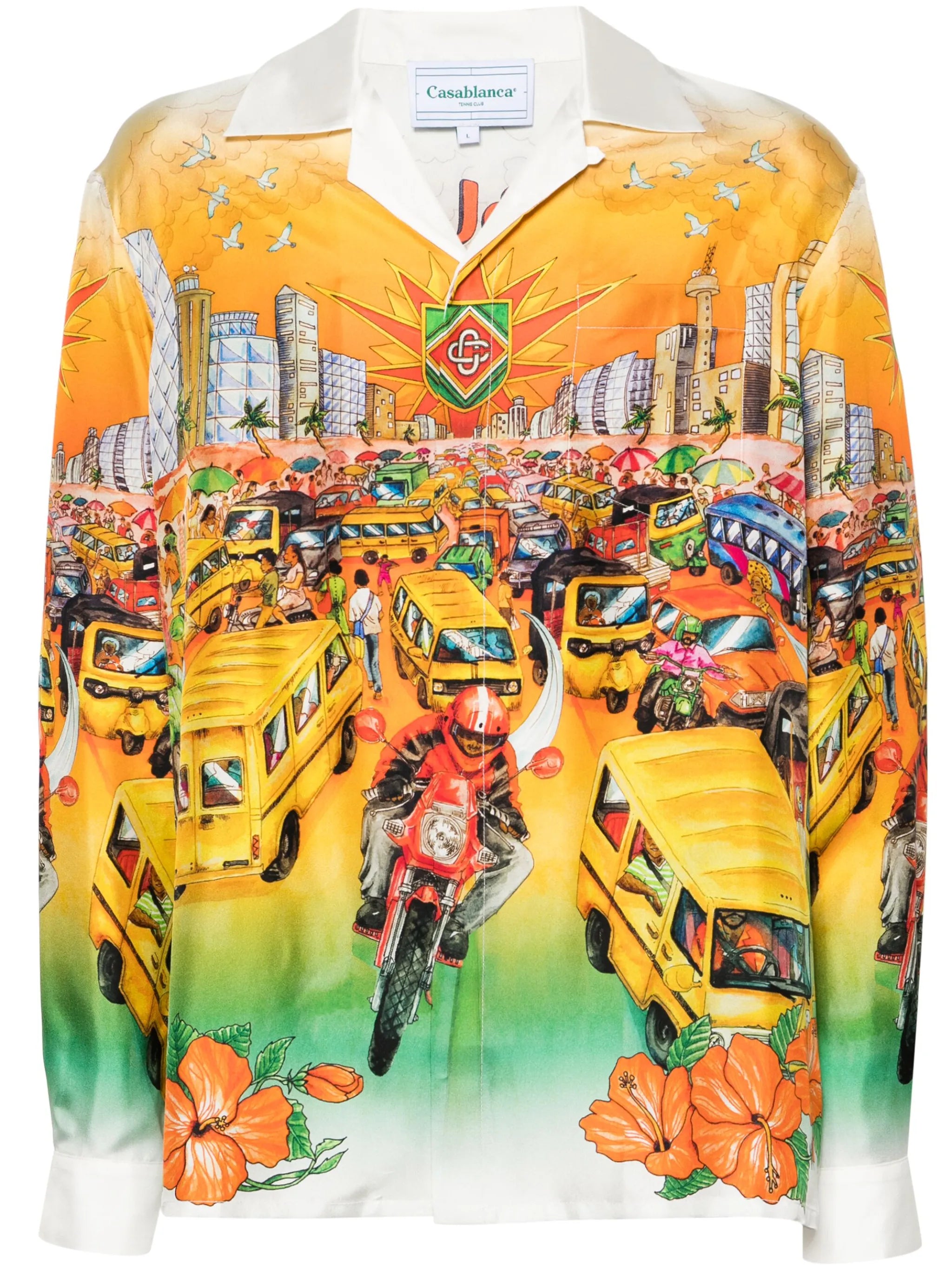 Traffic silk shirt