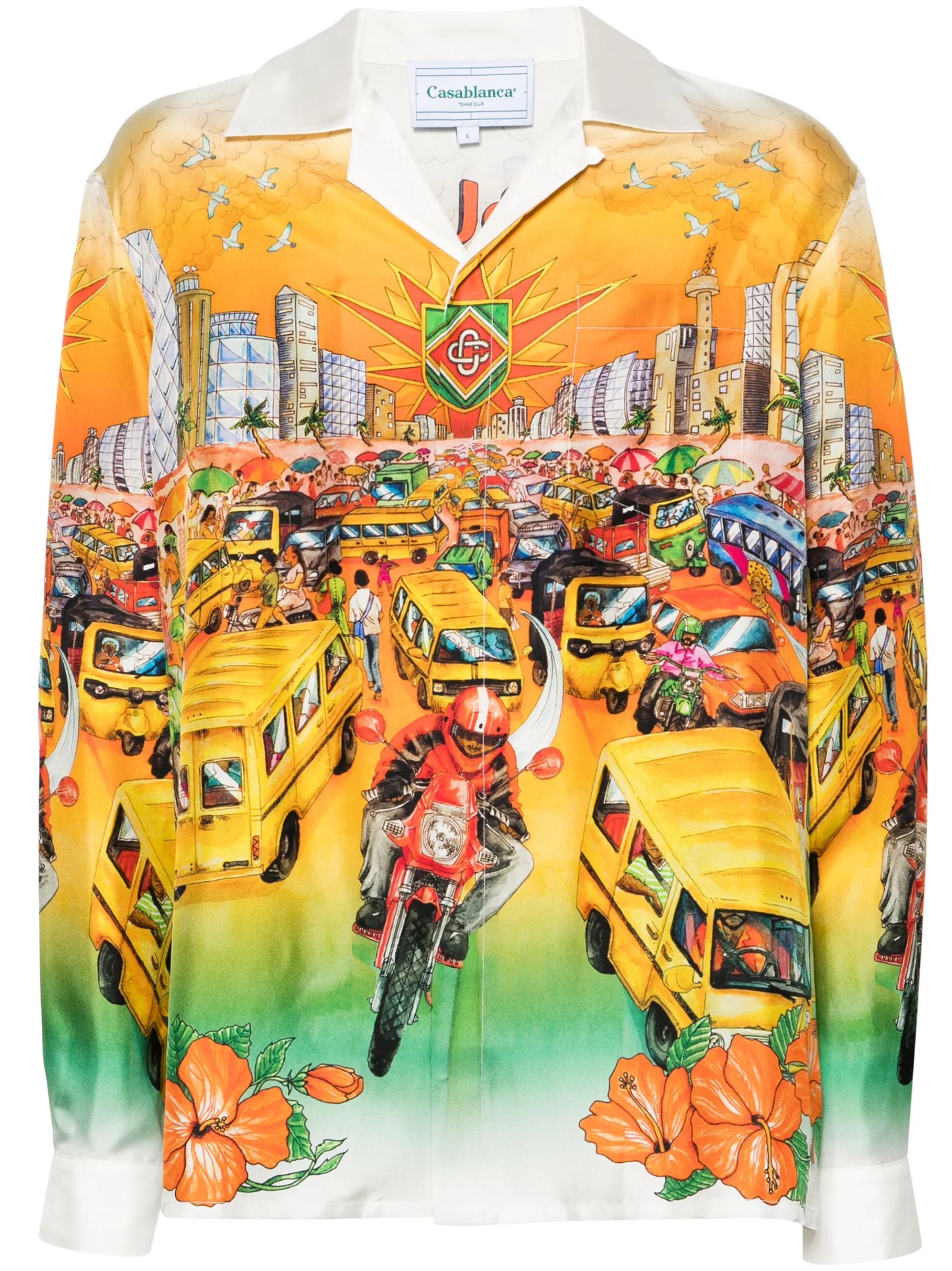 Traffic silk shirt