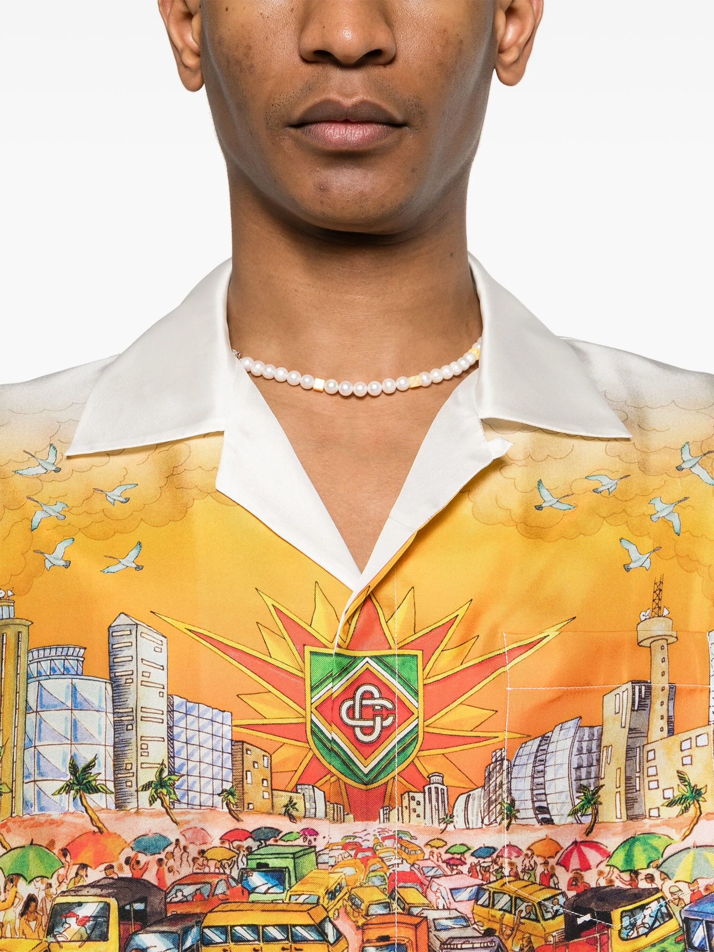 Traffic silk shirt