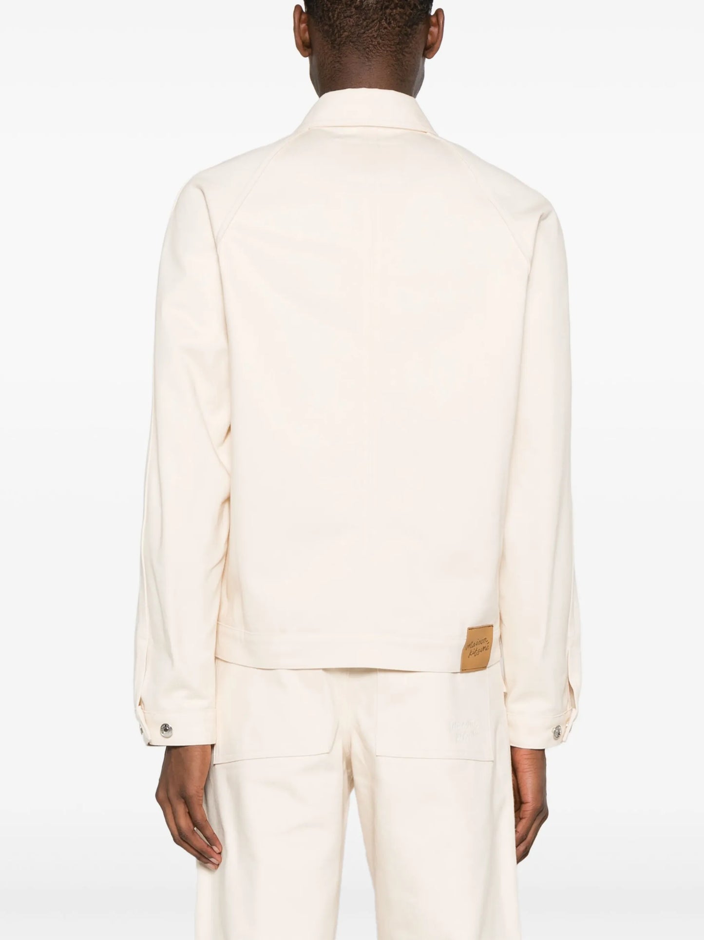 straight-collar cotton shirt jacket