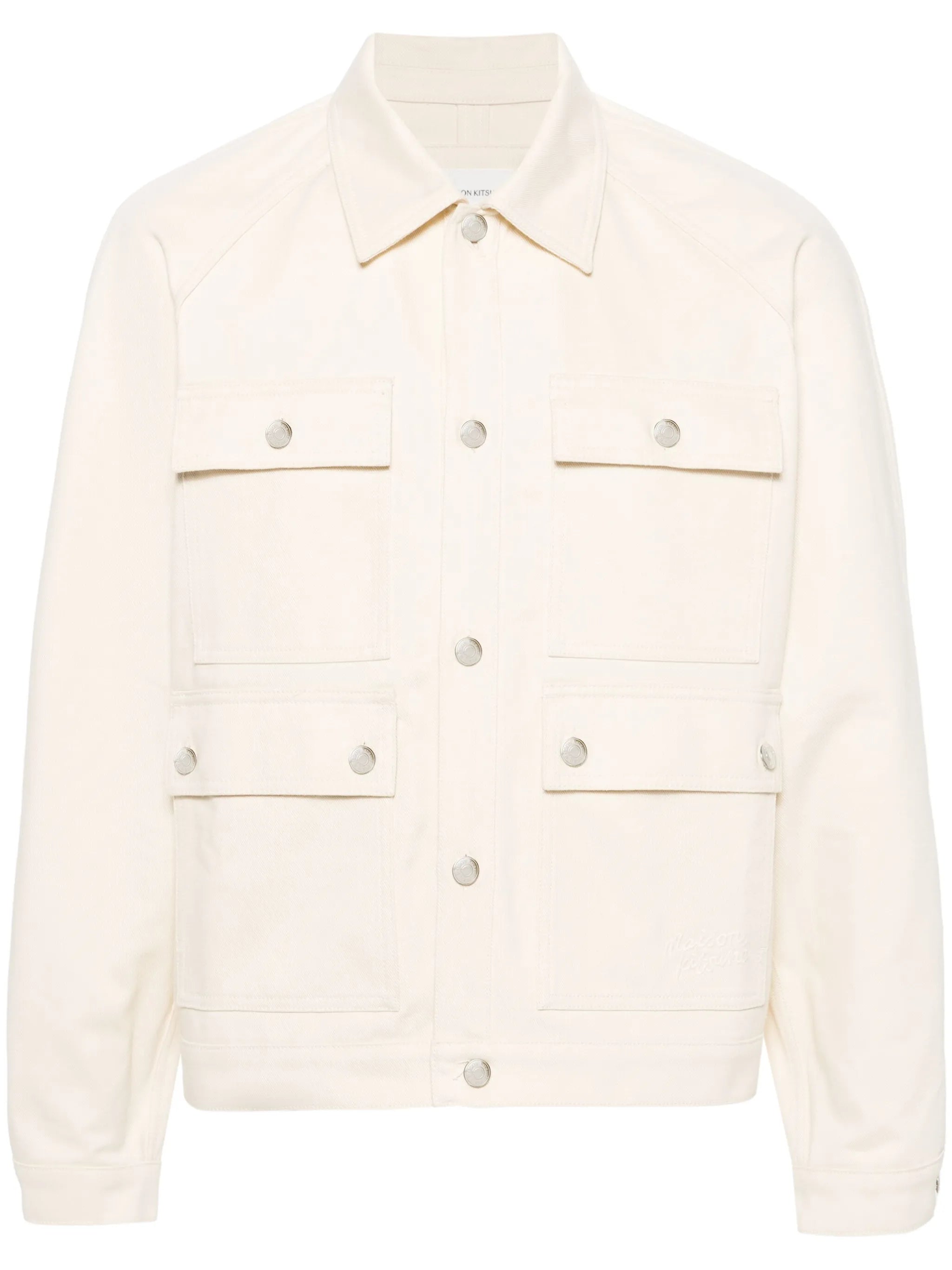 straight-collar cotton shirt jacket