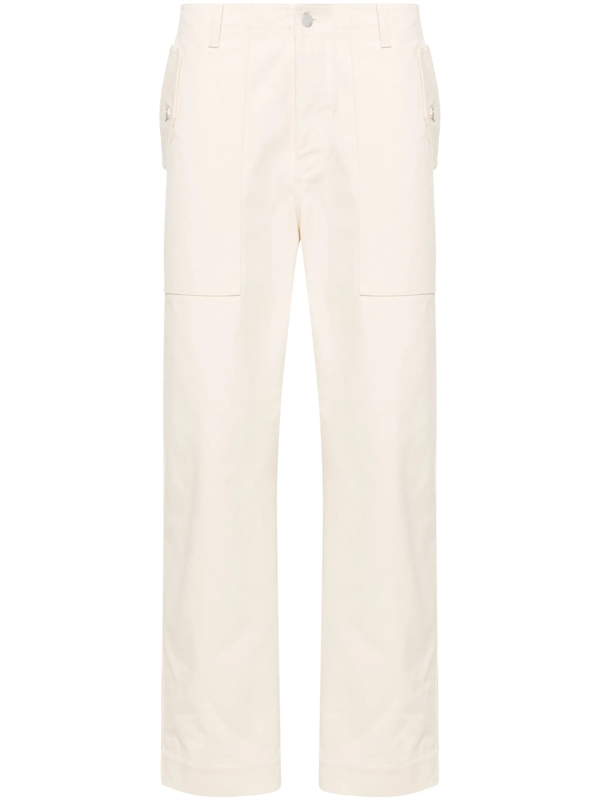 mid-rise straight-leg jeans