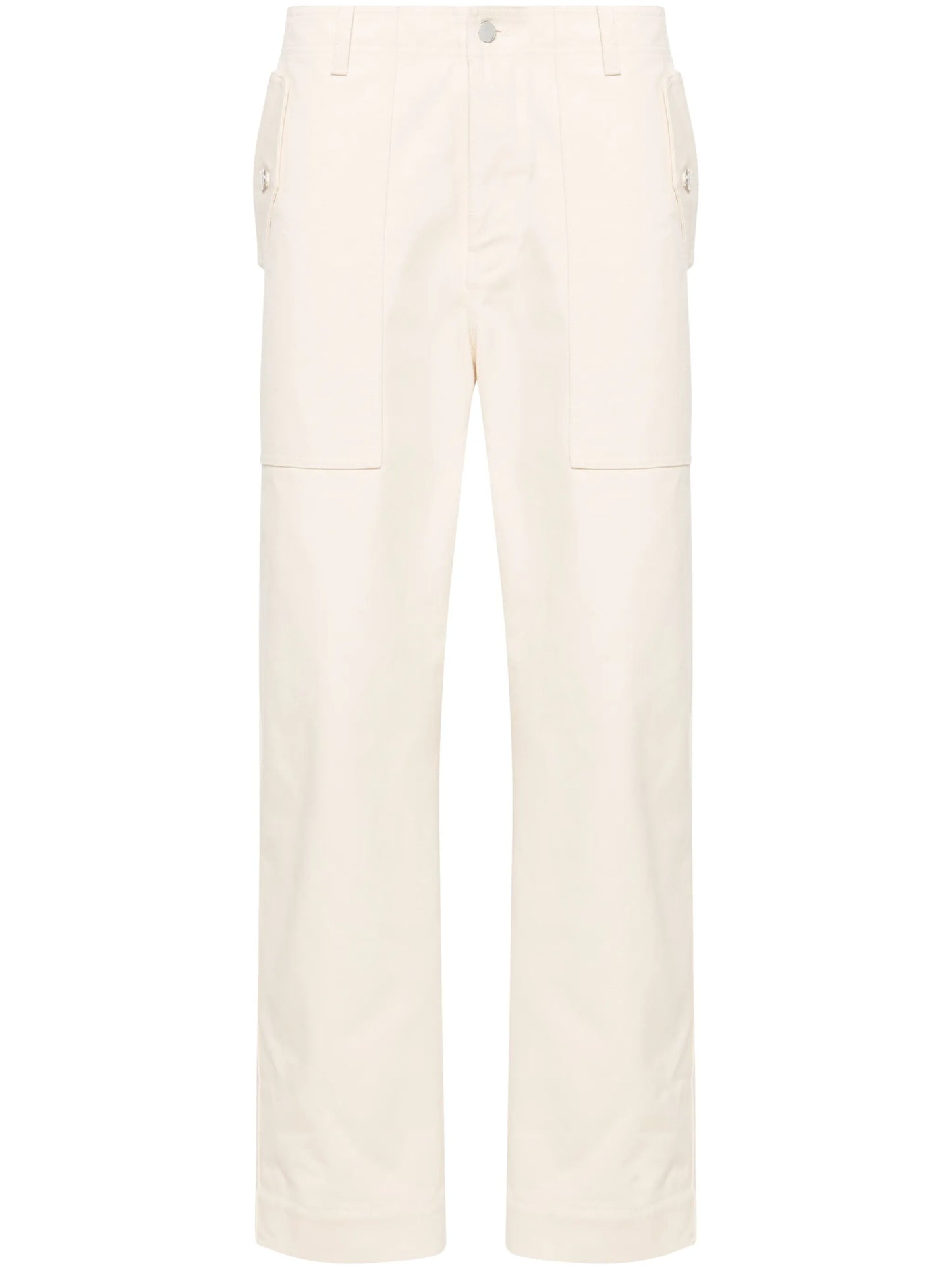 mid-rise straight-leg jeans