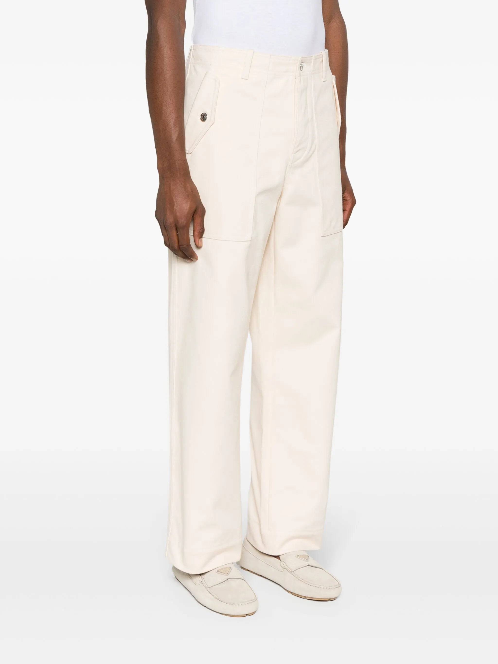 mid-rise straight-leg jeans