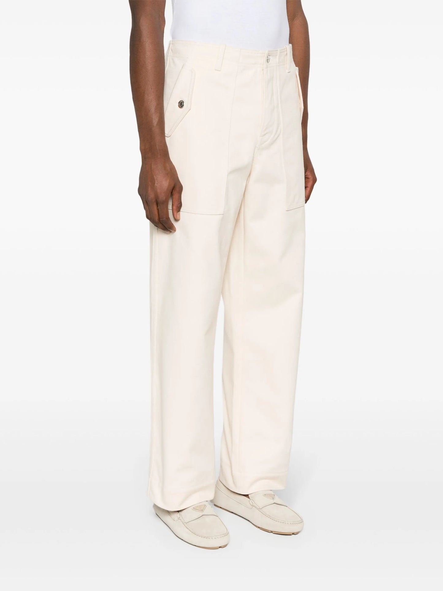 mid-rise straight-leg jeans