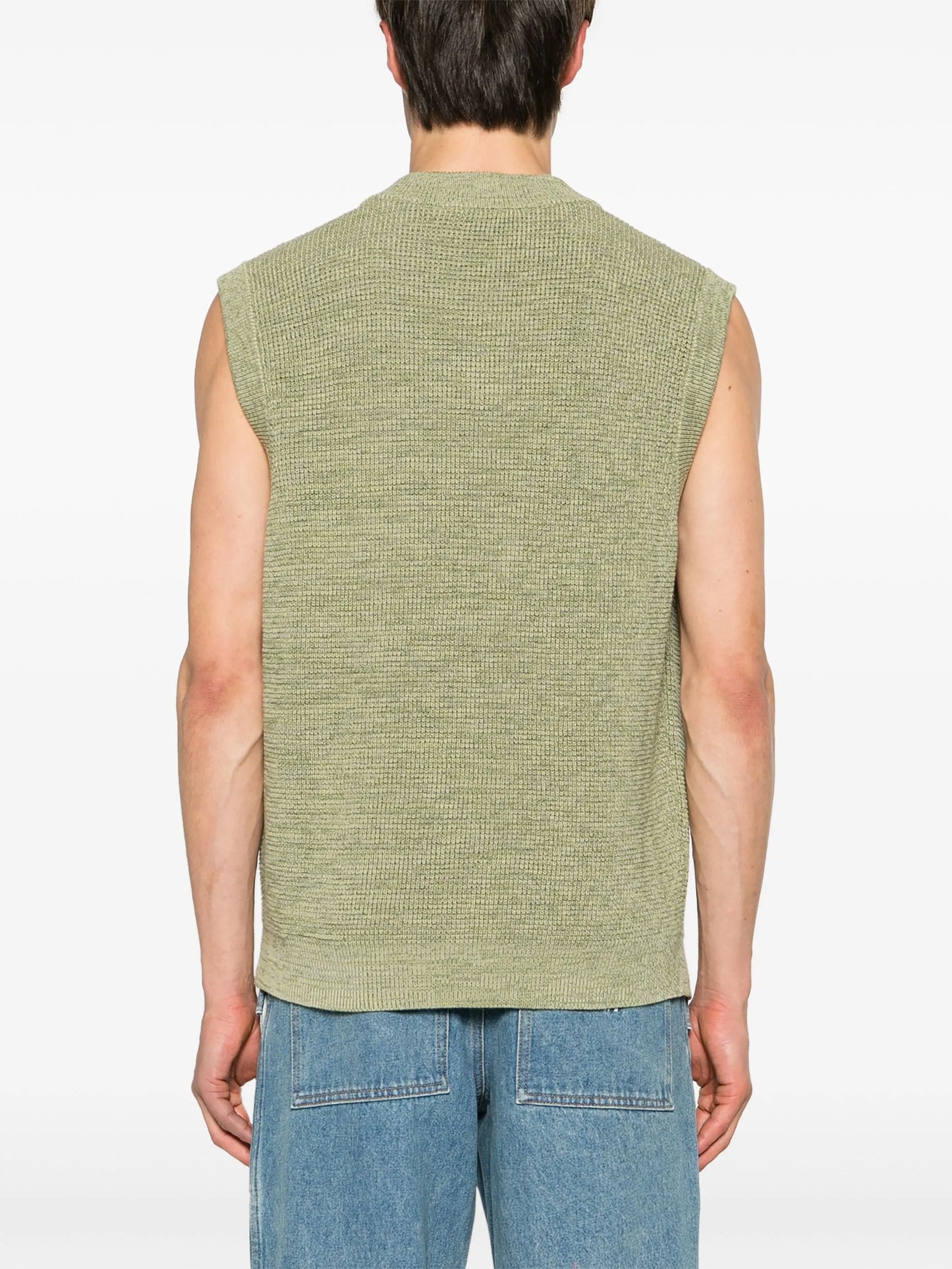 logo-embroidered cotton vest