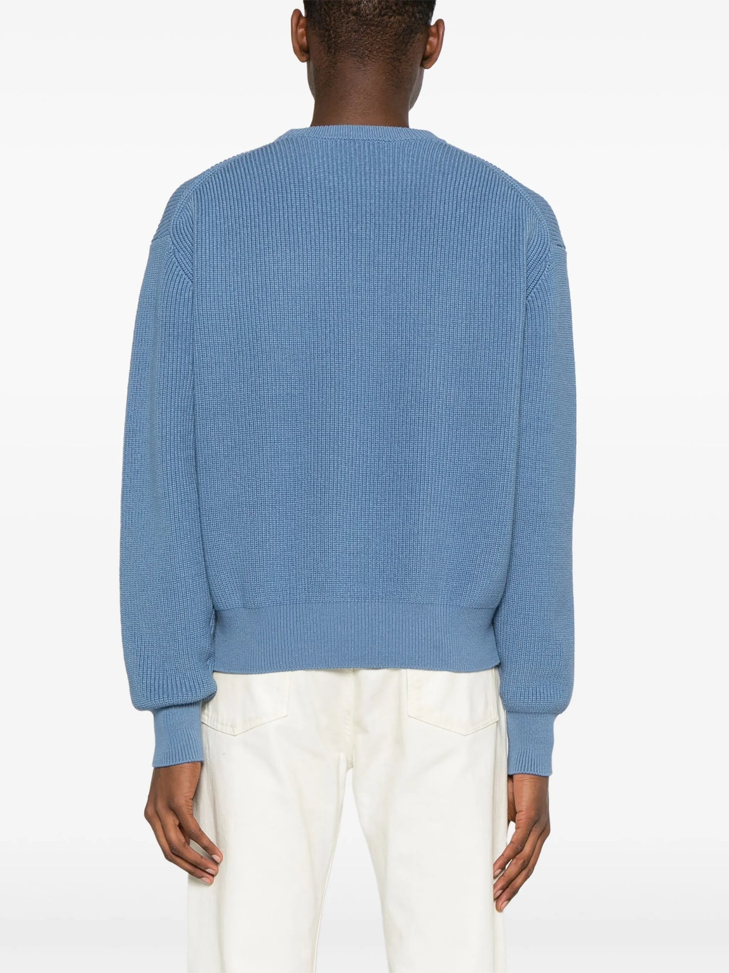 logo-patch ribbed jumper