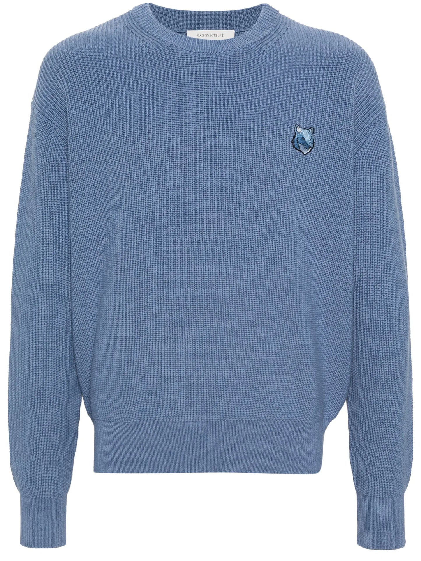logo-patch ribbed jumper