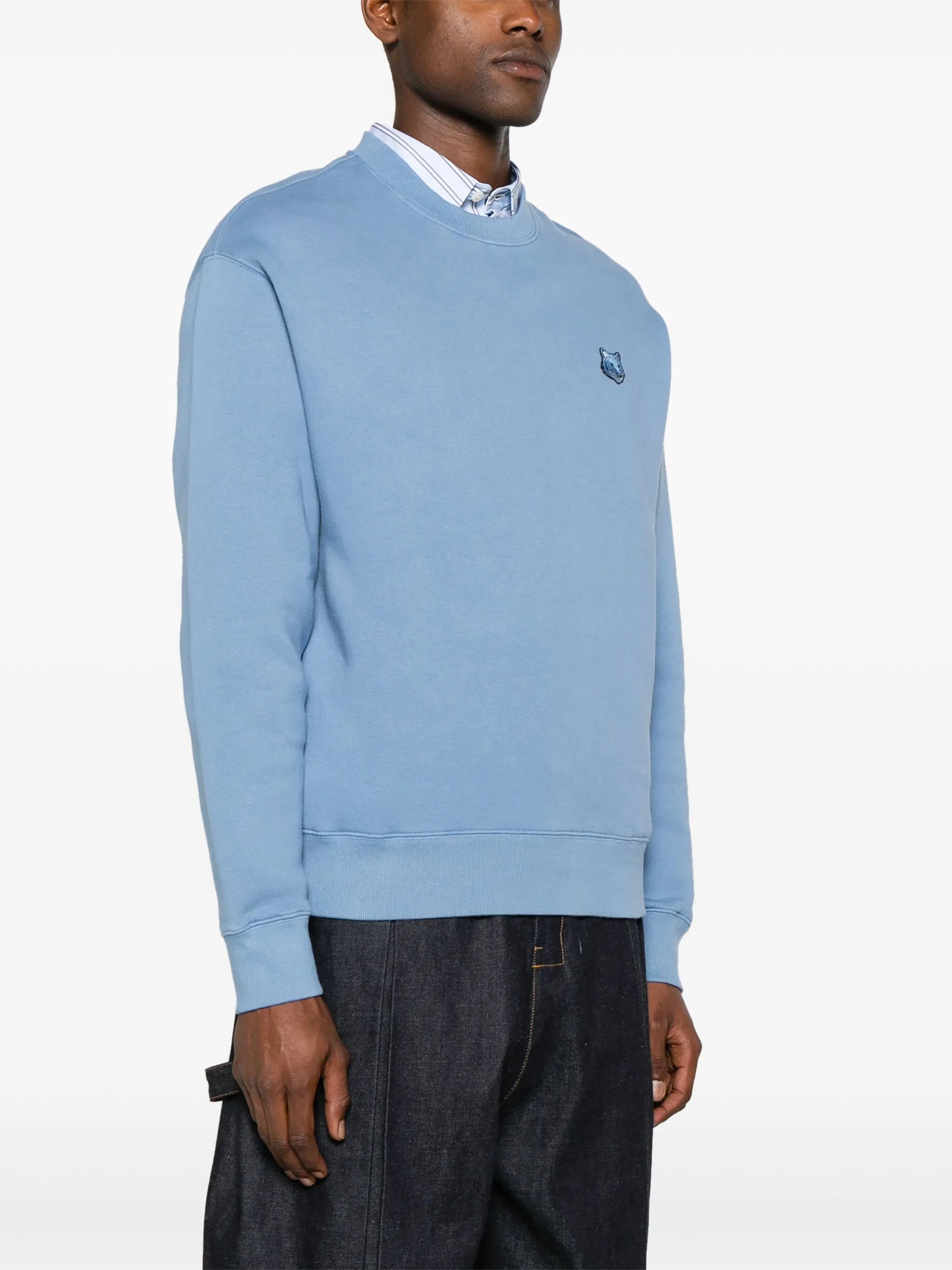 logo-patch cotton sweatshirt