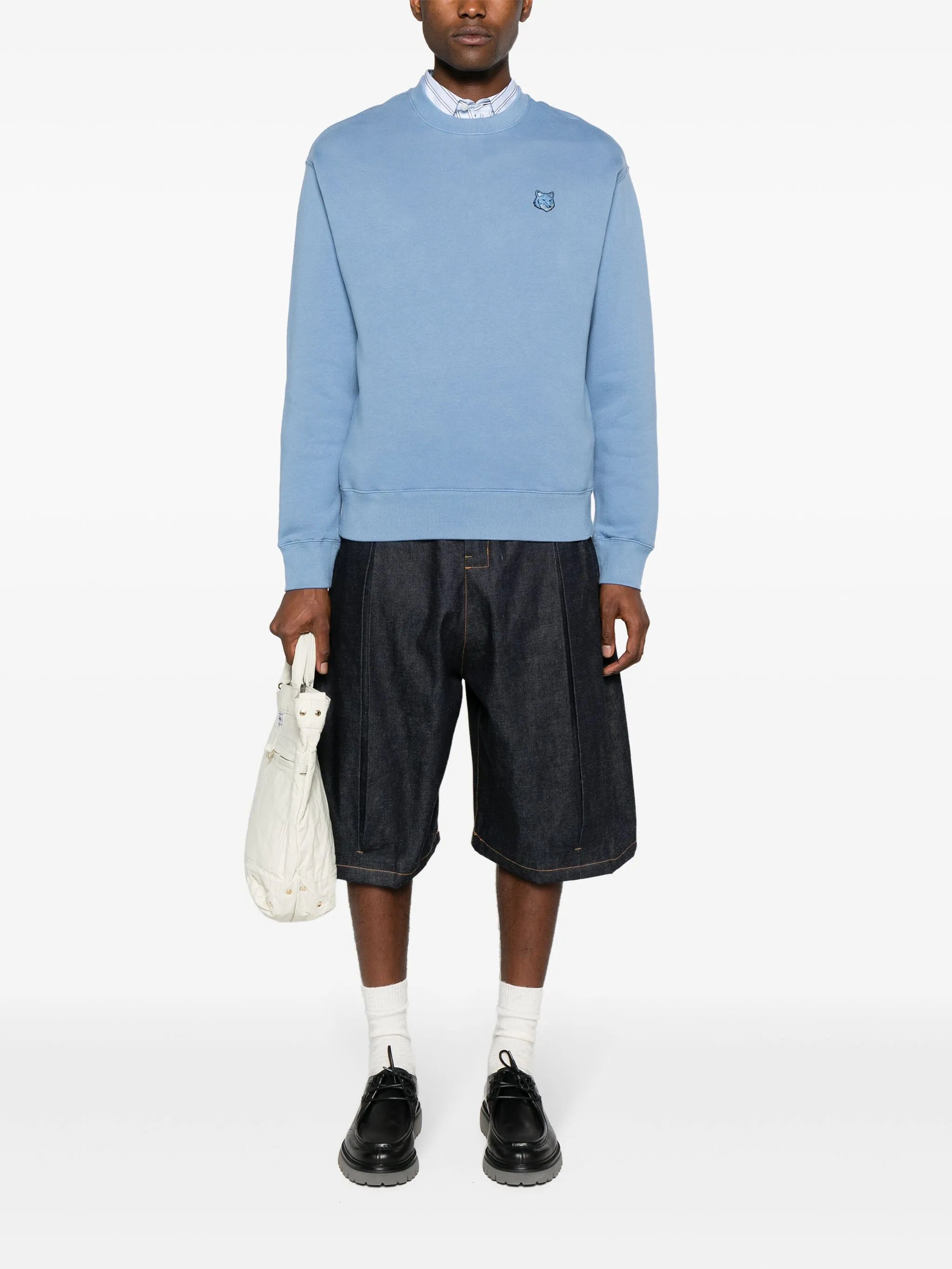 logo-patch cotton sweatshirt