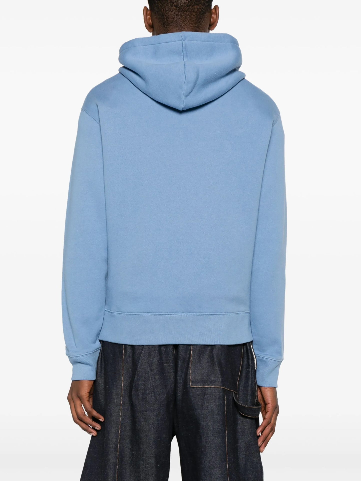 logo-patch cotton hoodie