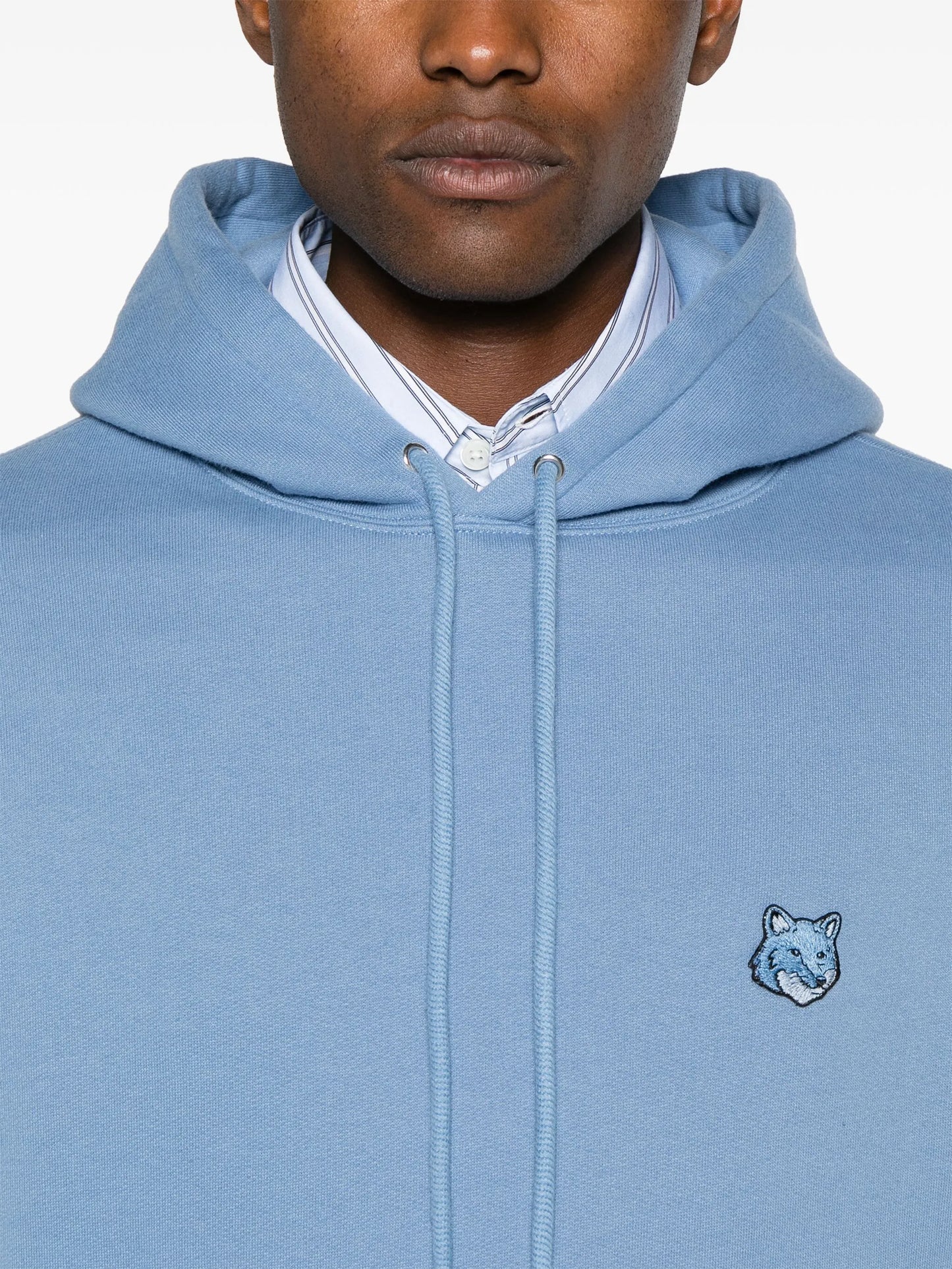 logo-patch cotton hoodie