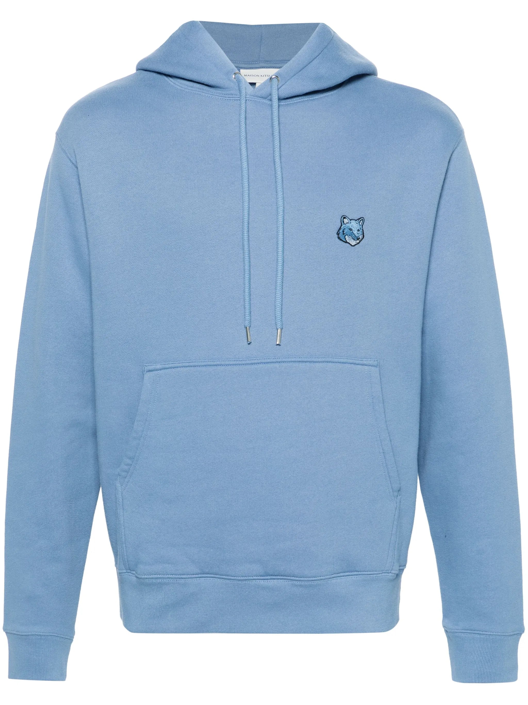 logo-patch cotton hoodie