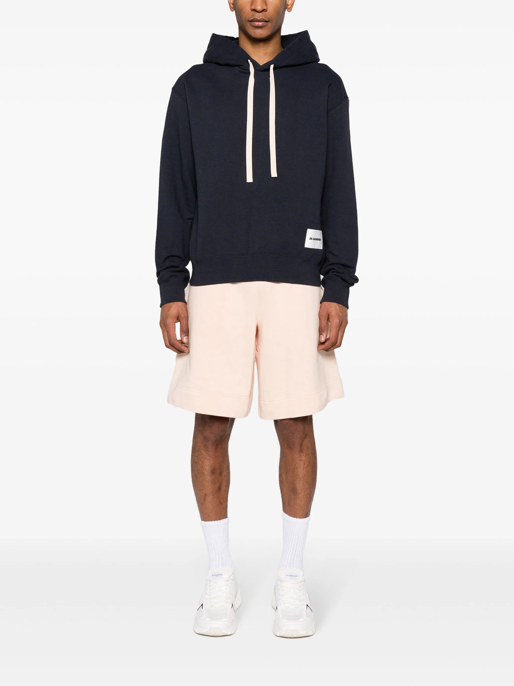 drawstring track shorts