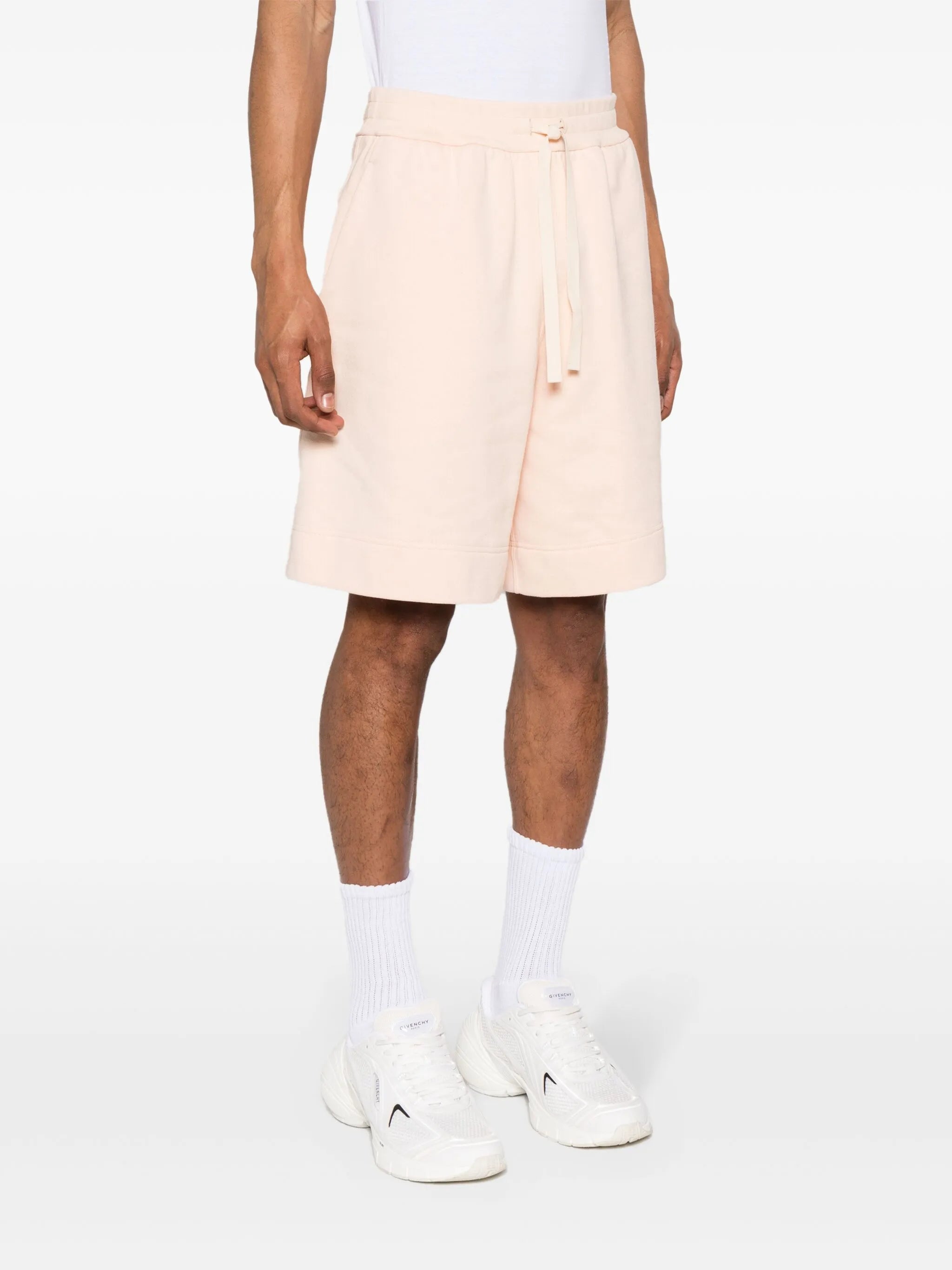 drawstring track shorts