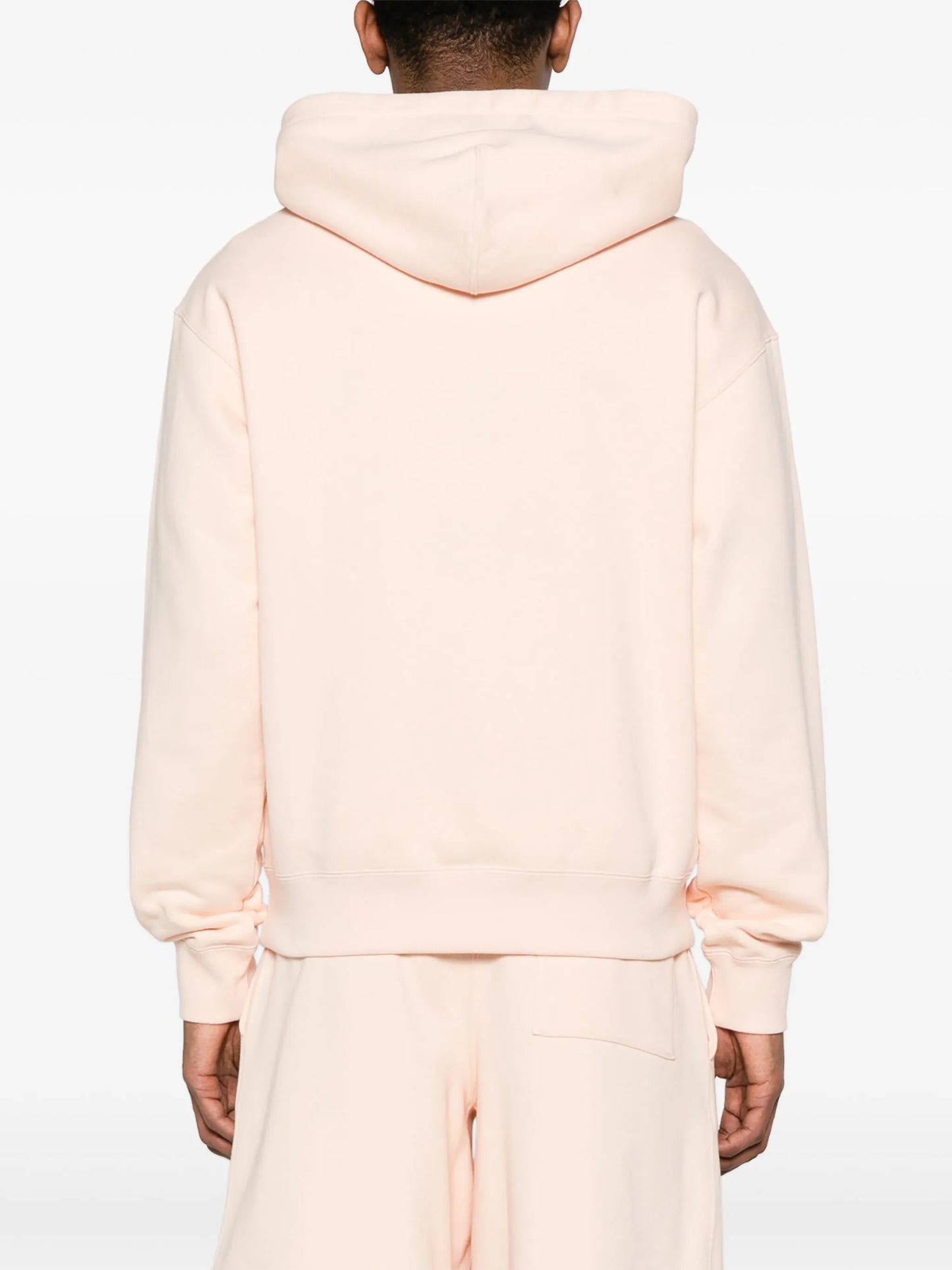 logo-patch cotton hoodie