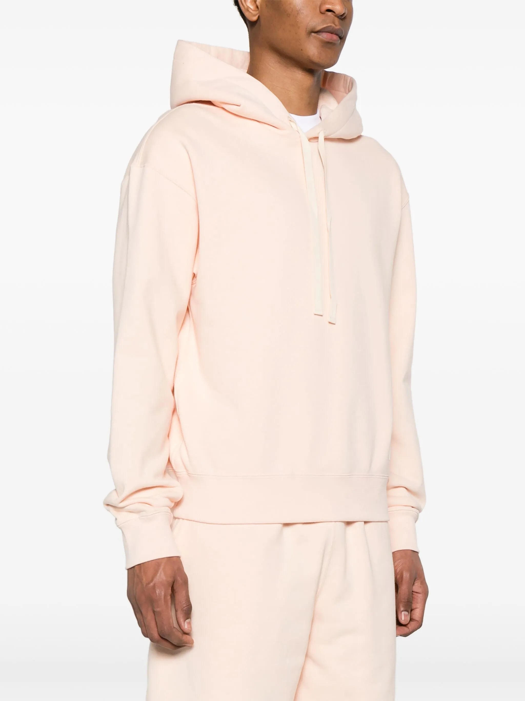 logo-patch cotton hoodie