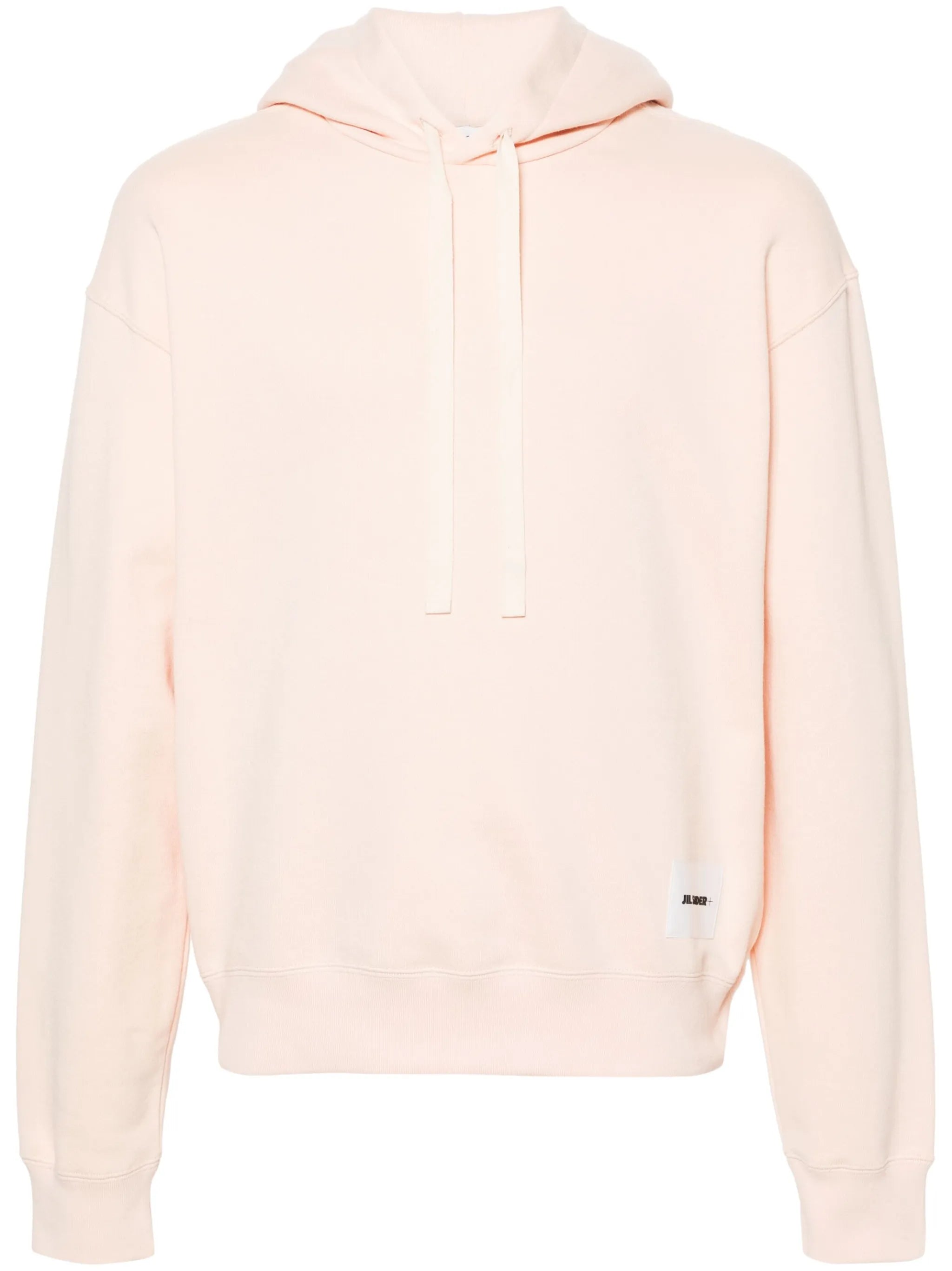 logo-patch cotton hoodie