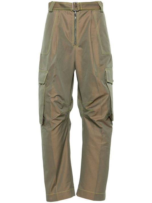 belted cargo trousers