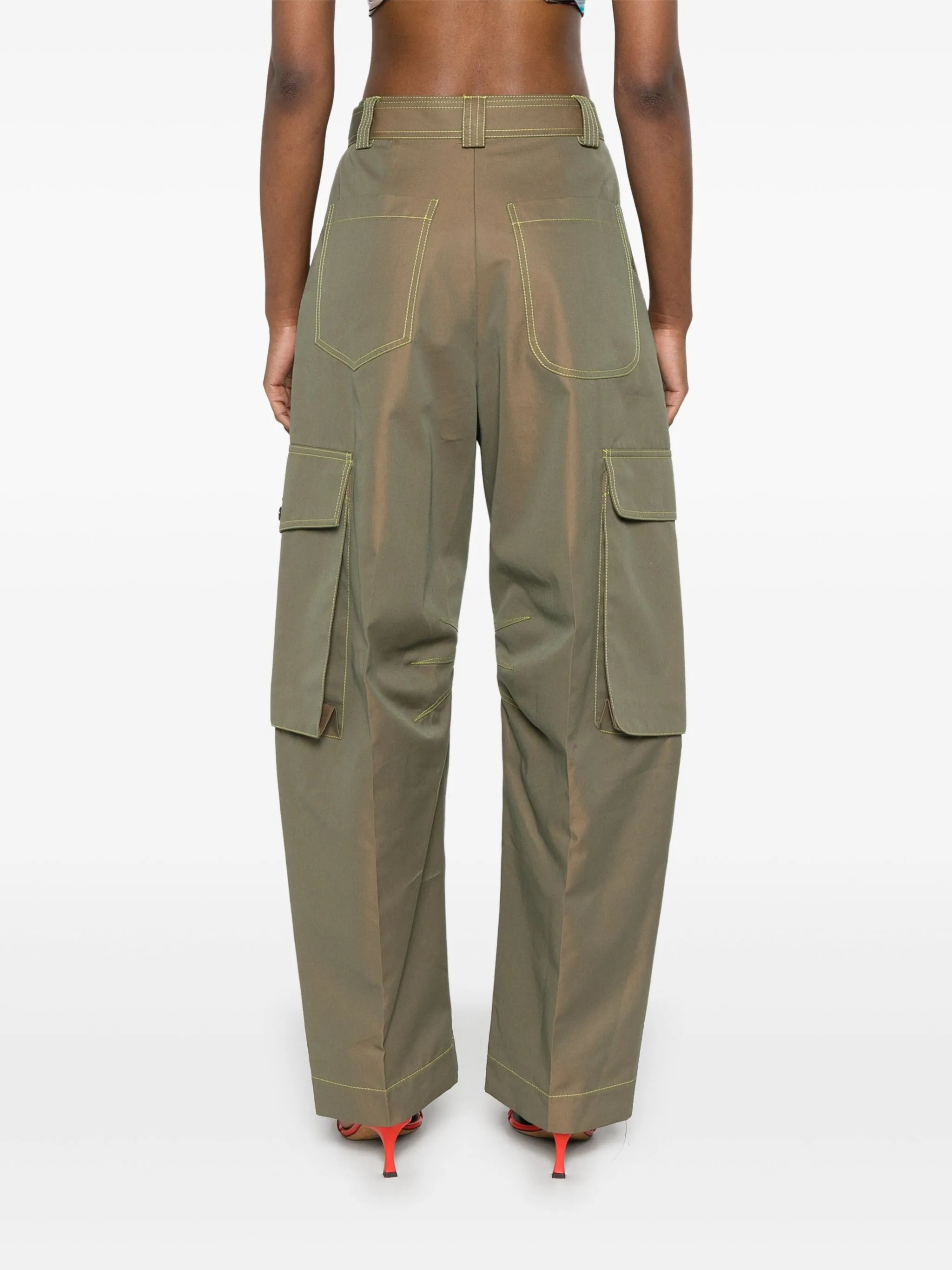 belted cargo trousers
