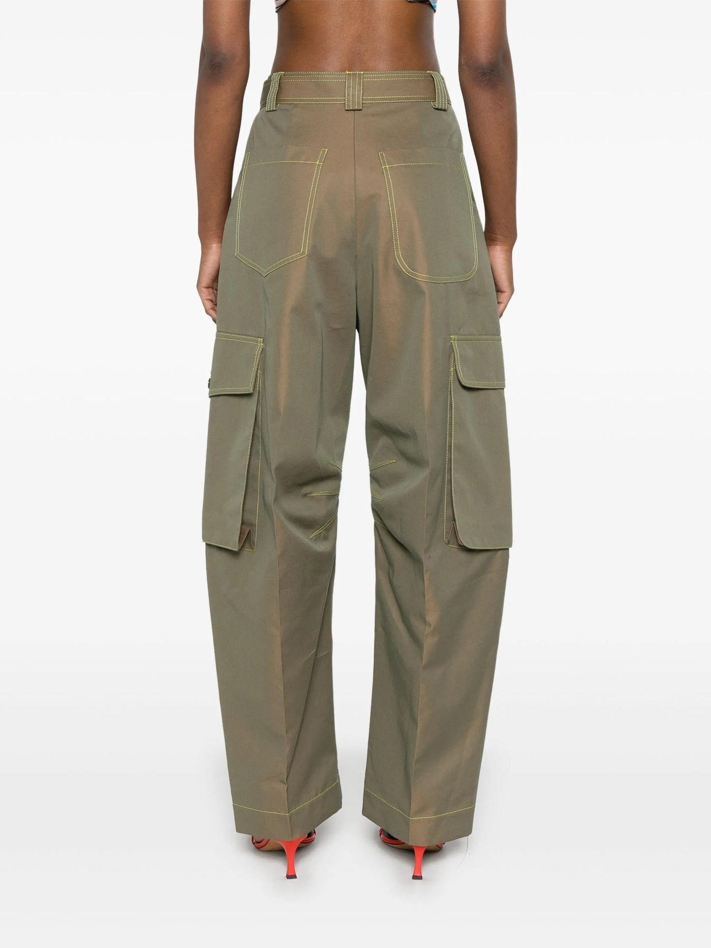 belted cargo trousers