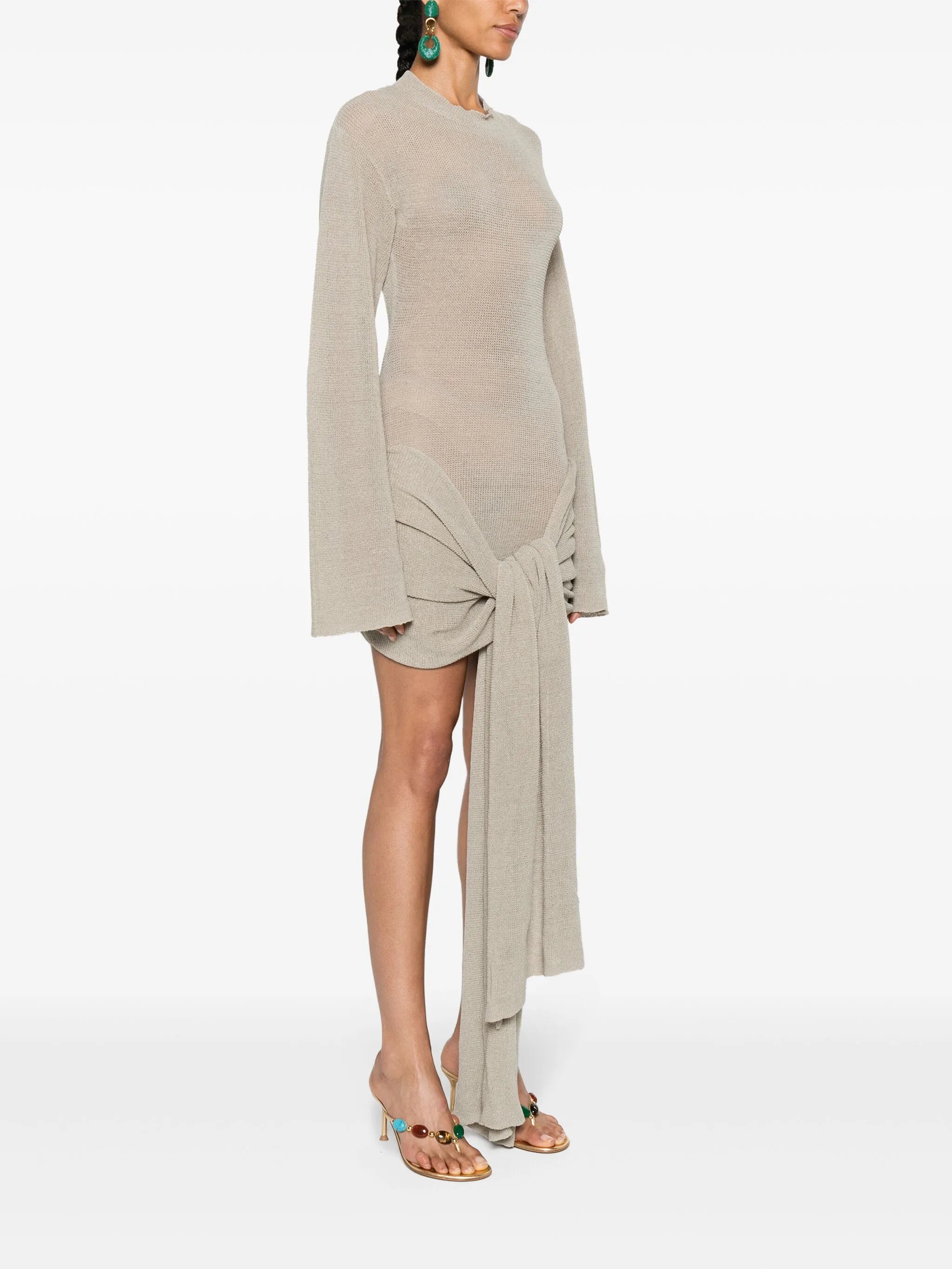 Nitoba linen-blend minidress
